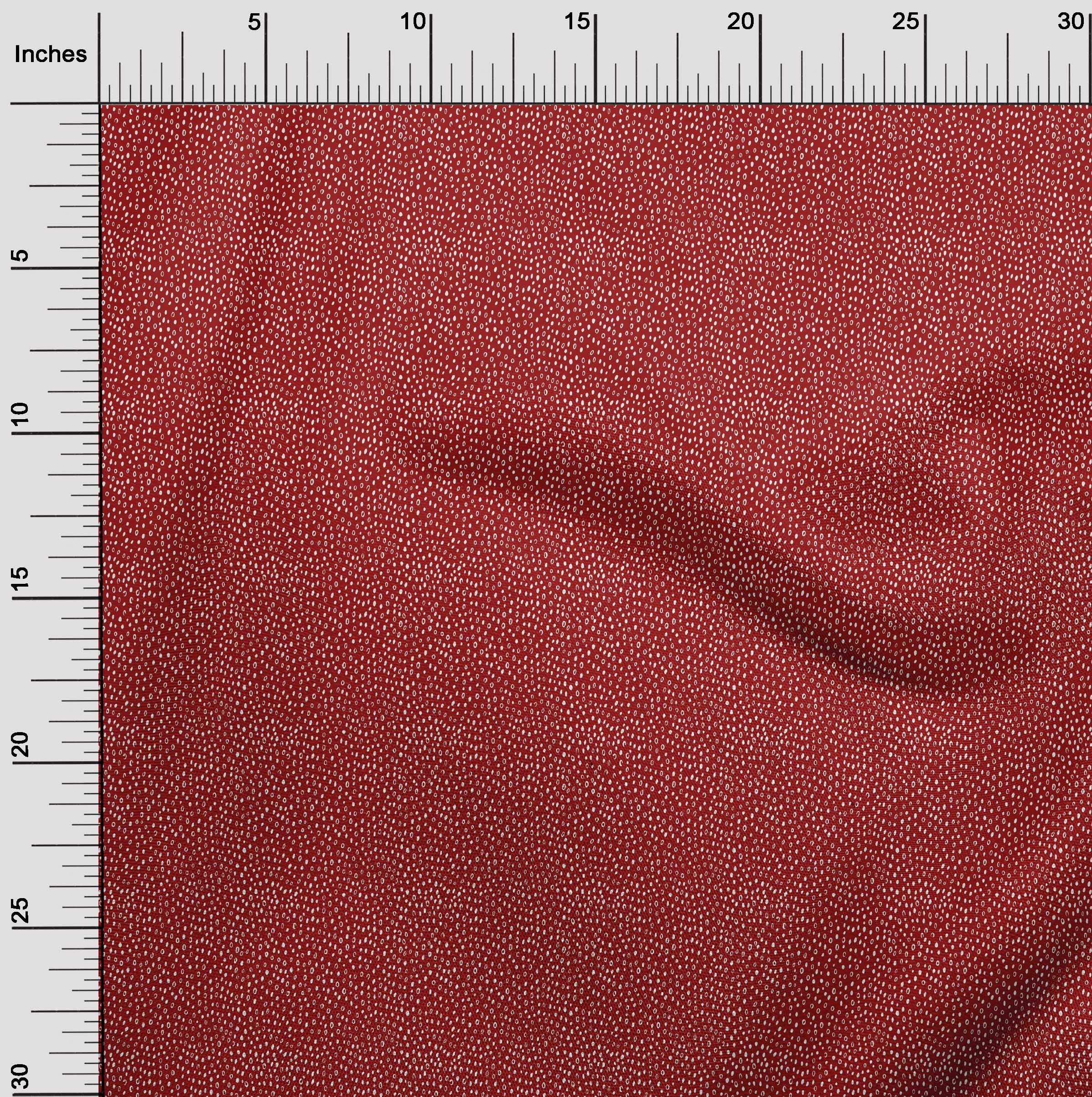 oneOone Rayon Red Fabric with Dots - 56 Inch Wide Printed Sewing Material by The Yard for DIY Clothing & Crafts | Perfect for Dresses, Skirts, and Home Decor Projects
