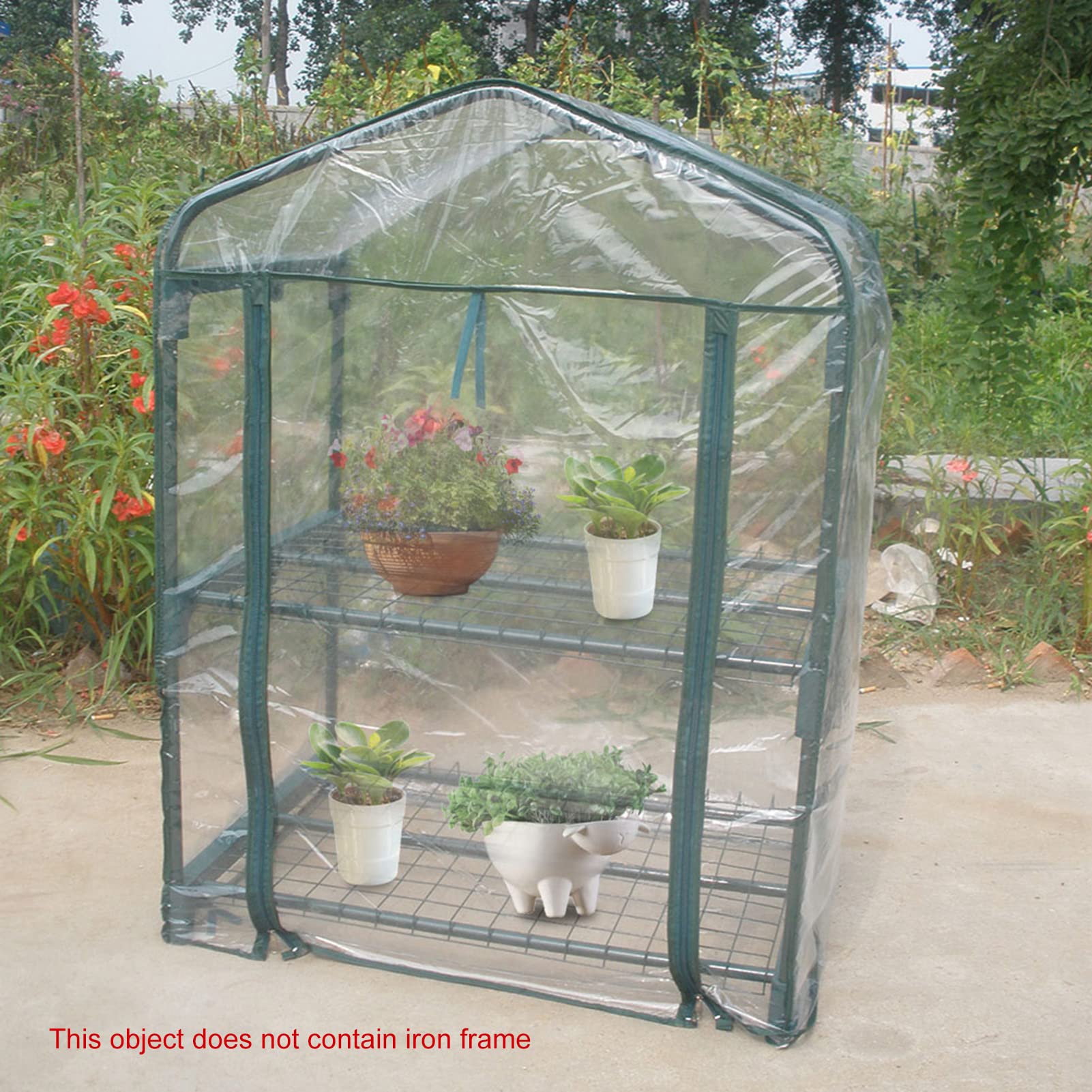 Portable PVC Greenhouse Tent - Mini Warm Plant Cover for Indoor & Outdoor Gardening, Waterproof Flower & Vegetable Protection (Without Iron Stand) | Perfect for Seedlings, Herbs & Winter Plant Care