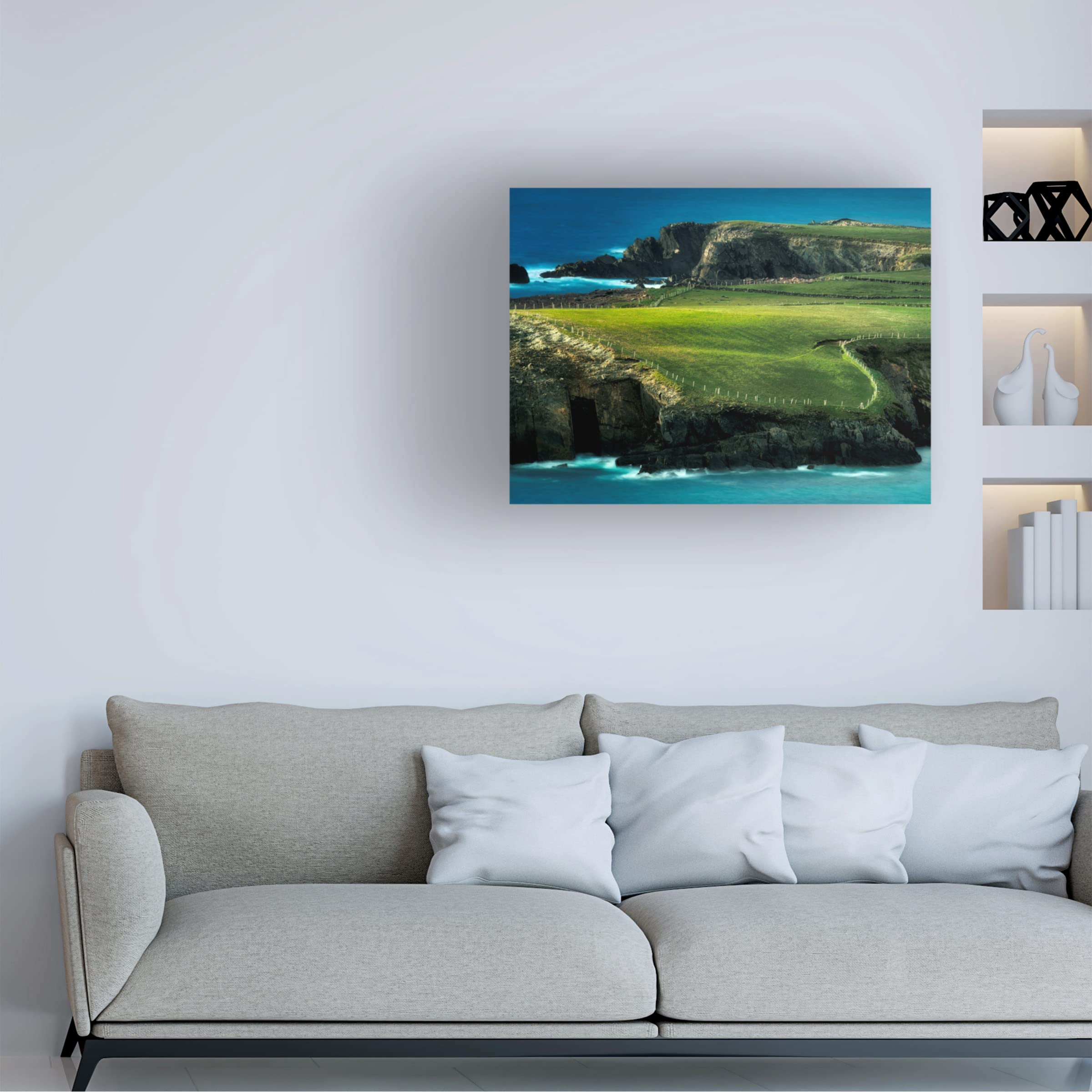 Dennis Frates 'Fenceline' Canvas Art Print - Western Landscape Wall Decor for Living Room, Bedroom & Office | Trademark Fine Art Collection