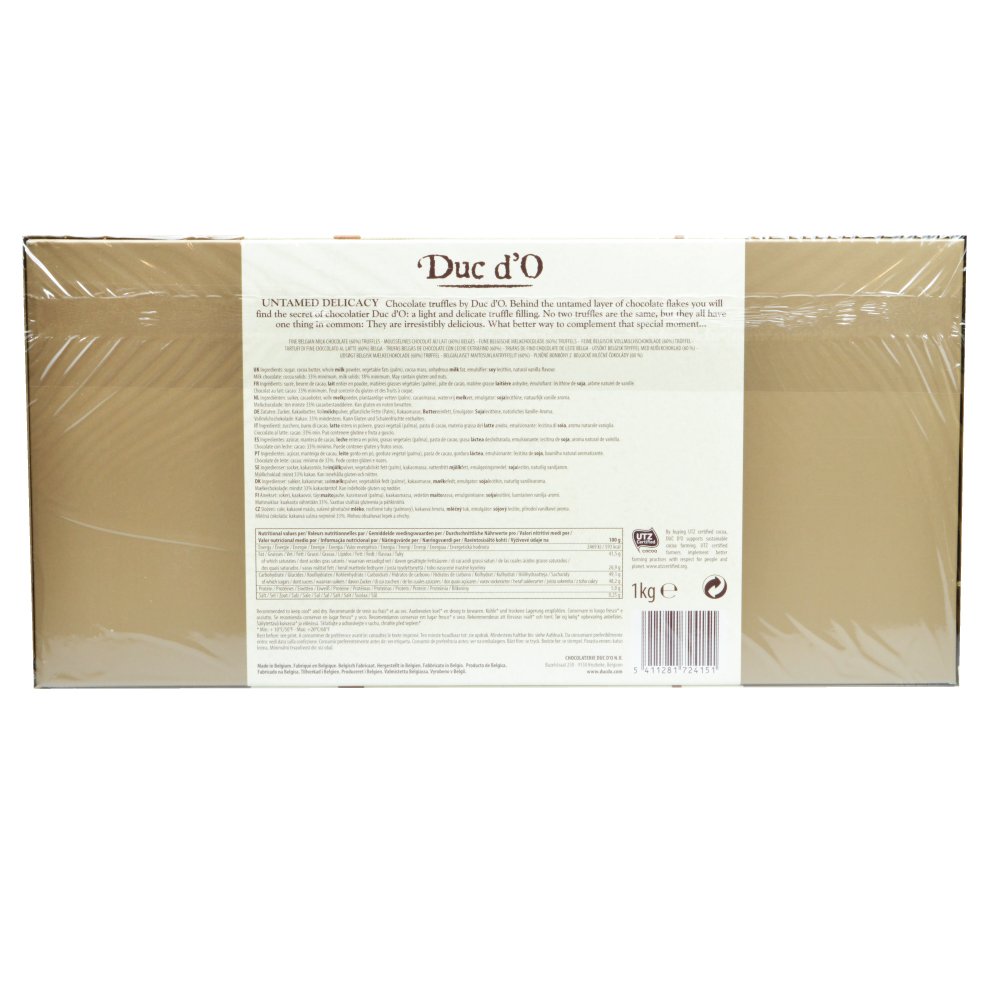 Premium Duc d'O Milk Truffles 1kg (2.2lb) - Belgian Chocolate Gift Box for Holidays, Birthdays & Corporate Events - Gourmet Dessert for Parties, Weddings & Special Occasions