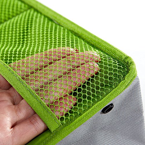 Ecokaki(TM) Multi-Pocket Nylon Purse Organizer - Cosmetic Gadget Bag Insert for Handbags (Green) | Perfect for Travel, Work & Daily Organization