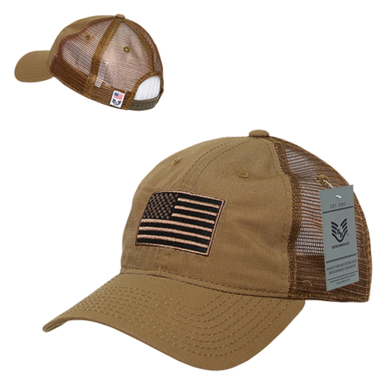 USA Flag Ripstop Mesh Trucker Hat for Outdoor Adventures