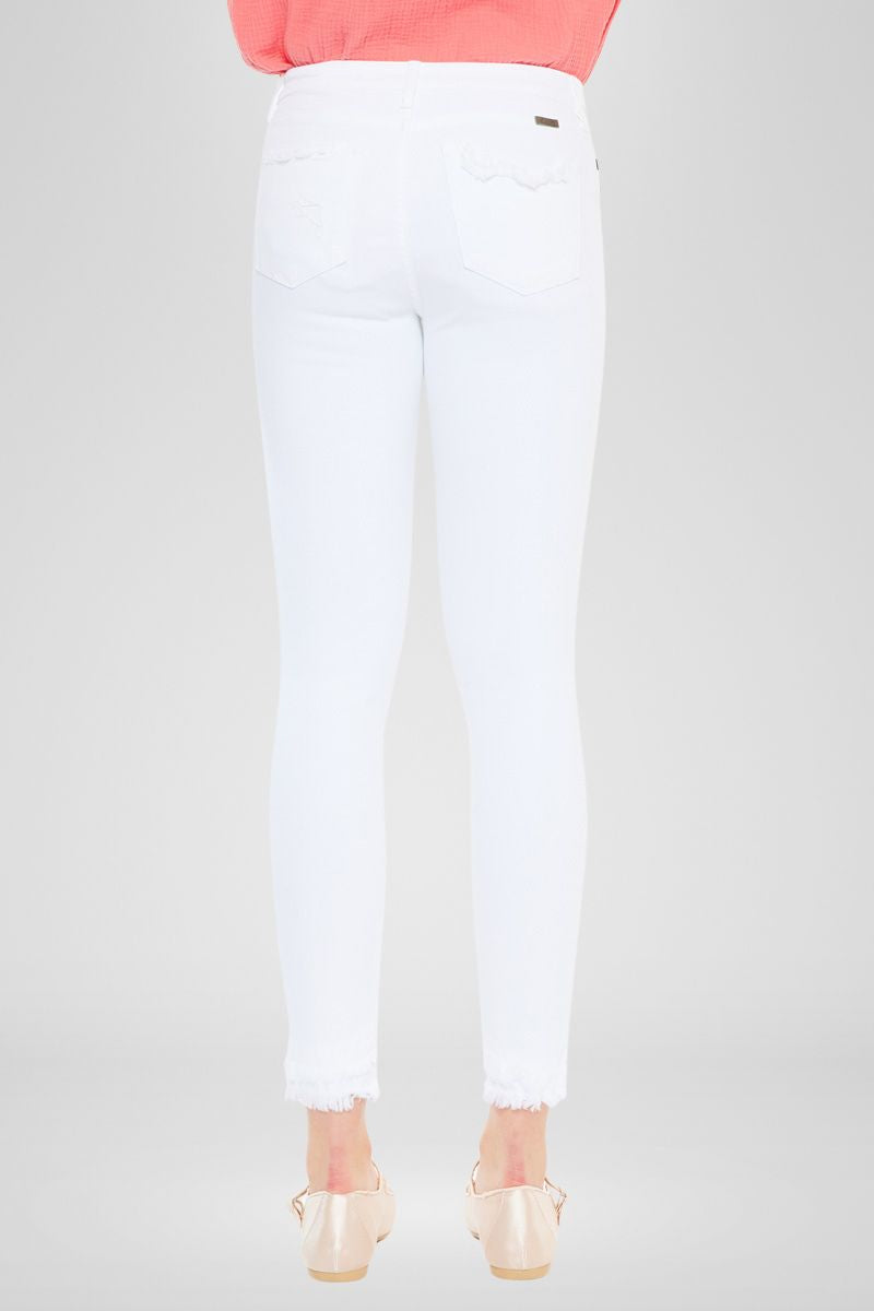 Lana Mid Rise Ankle Skinny Jeans for Women - Stretch Denim Pants, Slim Fit, Comfortable Everyday Wear - Perfect for Casual Outfits, Work & Date Nights