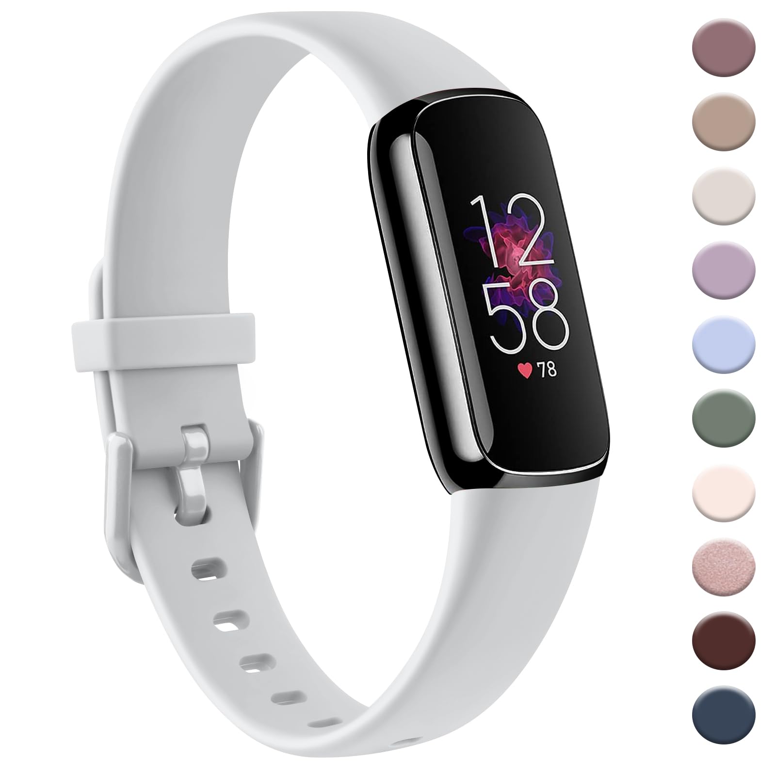 Fitbit Luxe Bands for Women & Men - Soft Silicone Sport Strap for Fitness Tracking