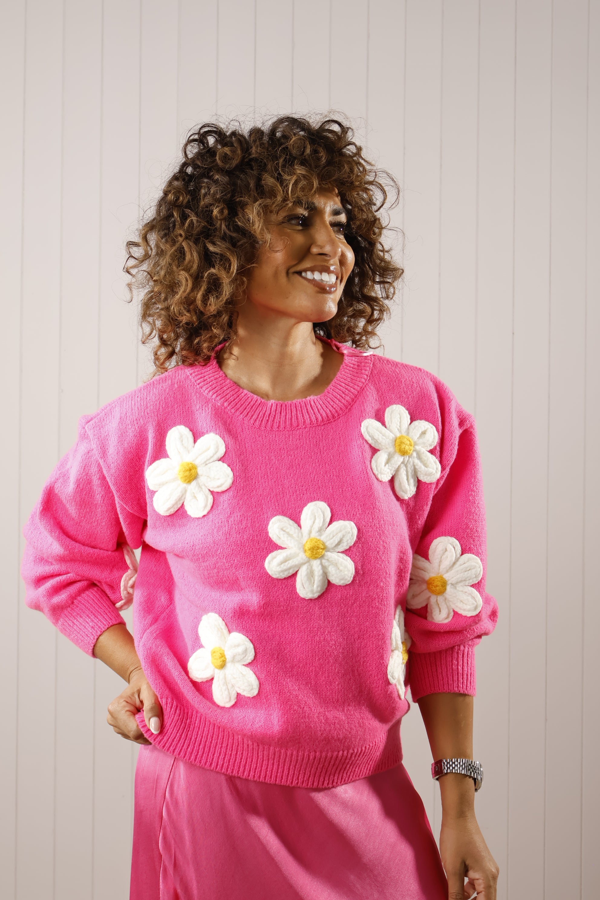 Cadance Daisy Jumper Pink - Floral Print Summer Dress for Women | Perfect for Beach Vacations, Garden Parties & Casual Outings