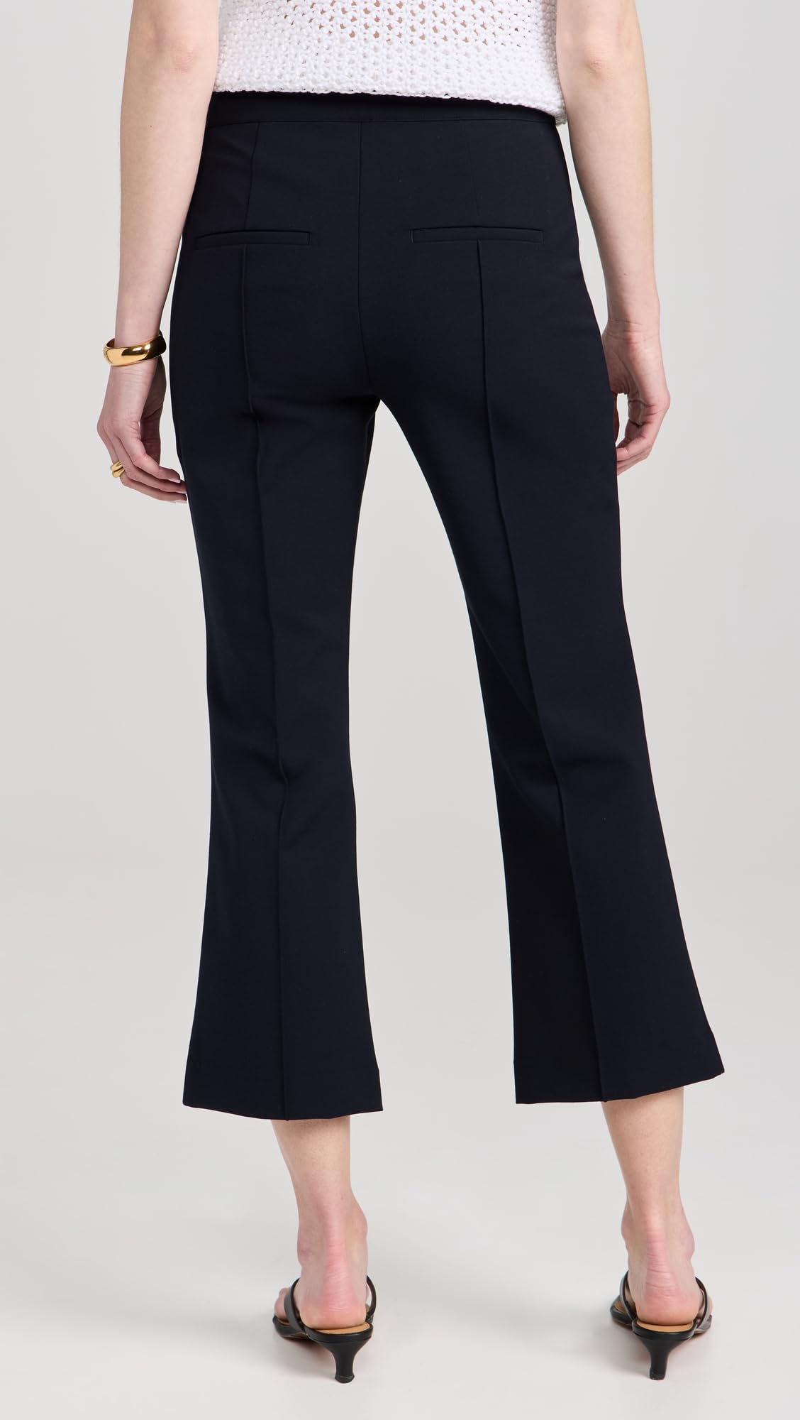 Vince Women's Mid Rise Pintuck Crop Flare Pants - Stylish Casual & Office Pants for Women | Perfect for Work, Dating & Everyday Wear