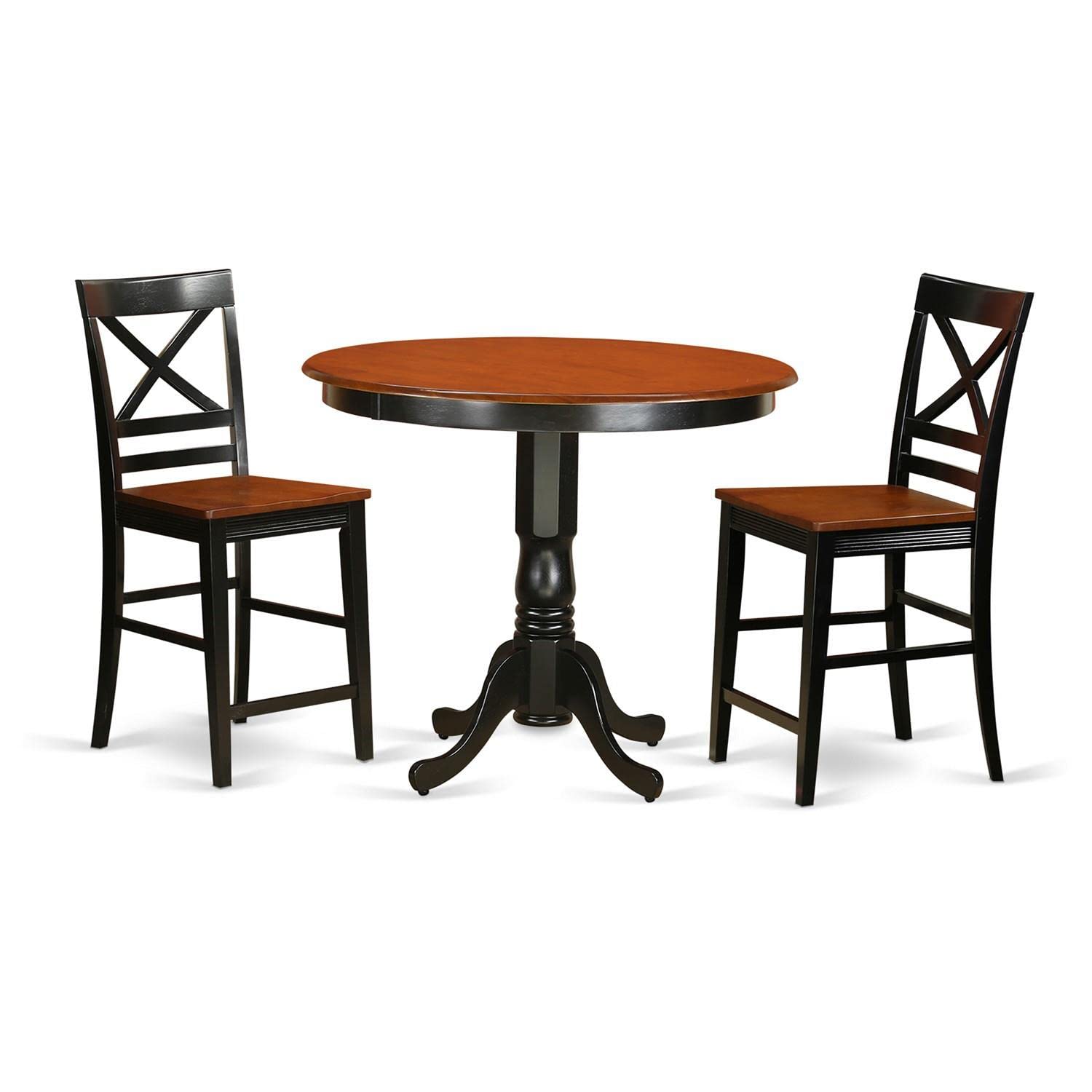 East West Furniture 3-Piece Counter Height Dining Set - 42