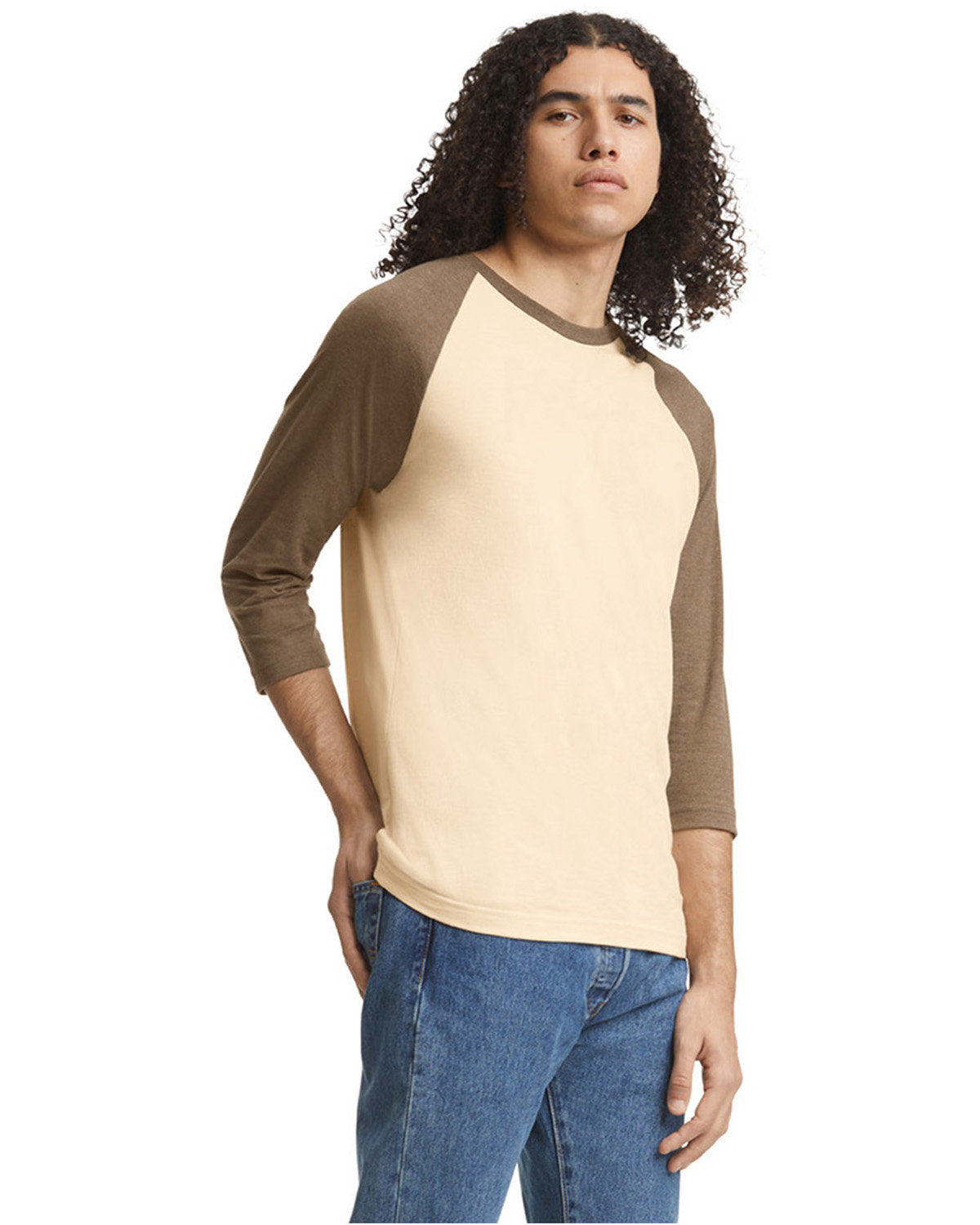 American Apparel 2003CVC Unisex Raglan T-Shirt | Comfortable Cotton Blend Tee for Men & Women | Perfect for Casual Wear, Gym, and Everyday Outfits