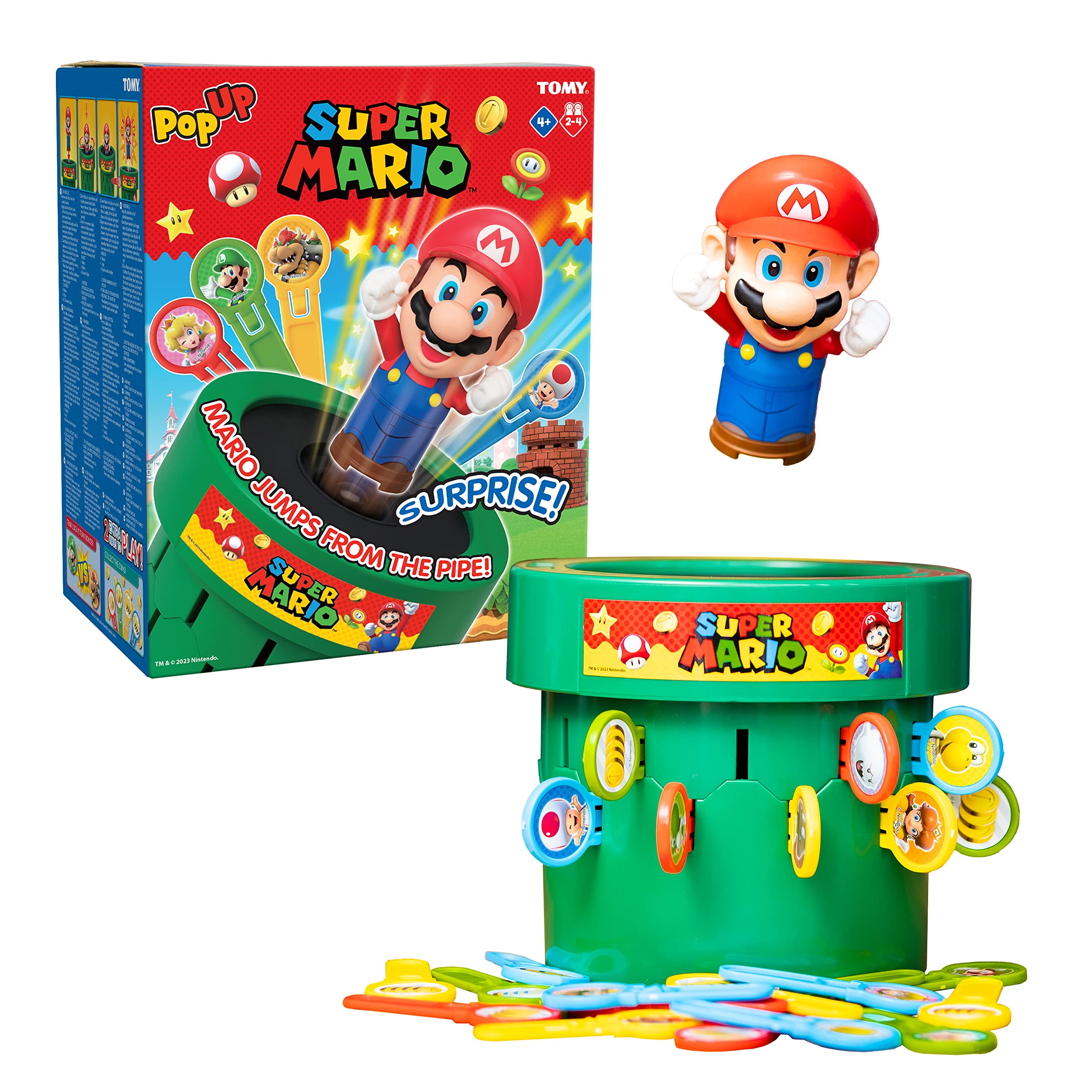 Super Mario Pop Up Board Game for Kids - Fun Family Board Game for 2-4 Players Ages 4+ - Preschool & Family Game Night Activity - Perfect Birthday Gift for Boys & Girls - Great for Indoor Playdates & Holiday Gatherings