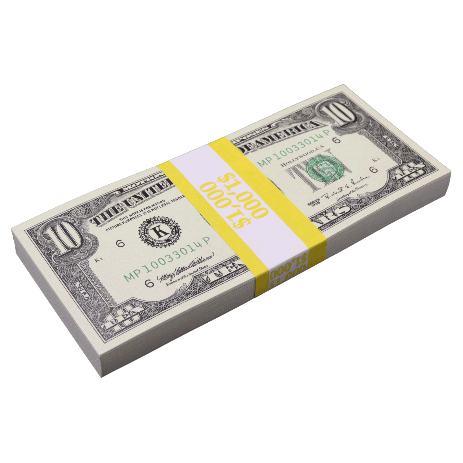 $1,000 Full Print 1990 Series Stack - Genuine US Currency Collection for Display & Investment | Perfect for Collectors, Gifts, and Historical Memorabilia