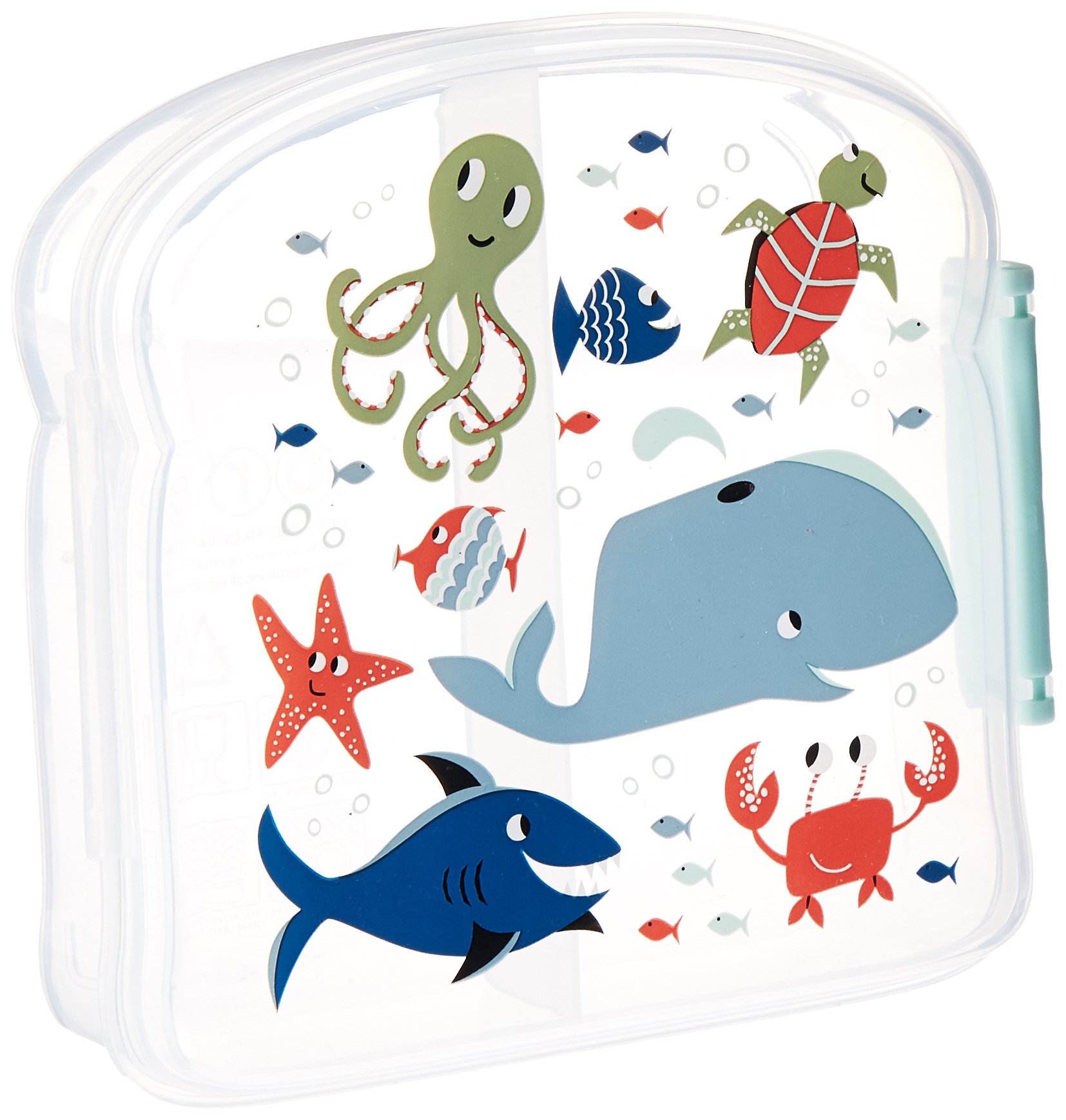 Premium Insulated Lunch Sandwich Box for Adults & Kids - Leakproof & Eco-Friendly Ocean Design - Perfect for School, Work, Picnics & Outdoor Activities