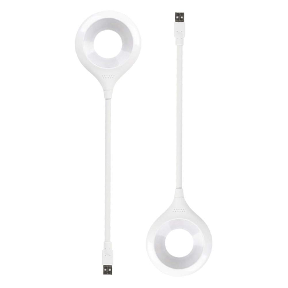 1Pc Rechargeable USB LED Ring Light with ABS Tripod Stand - White Selfie Light for Phone, Computer & DIY Photography - Perfect for YouTube, TikTok, Live Streaming & Video Calls