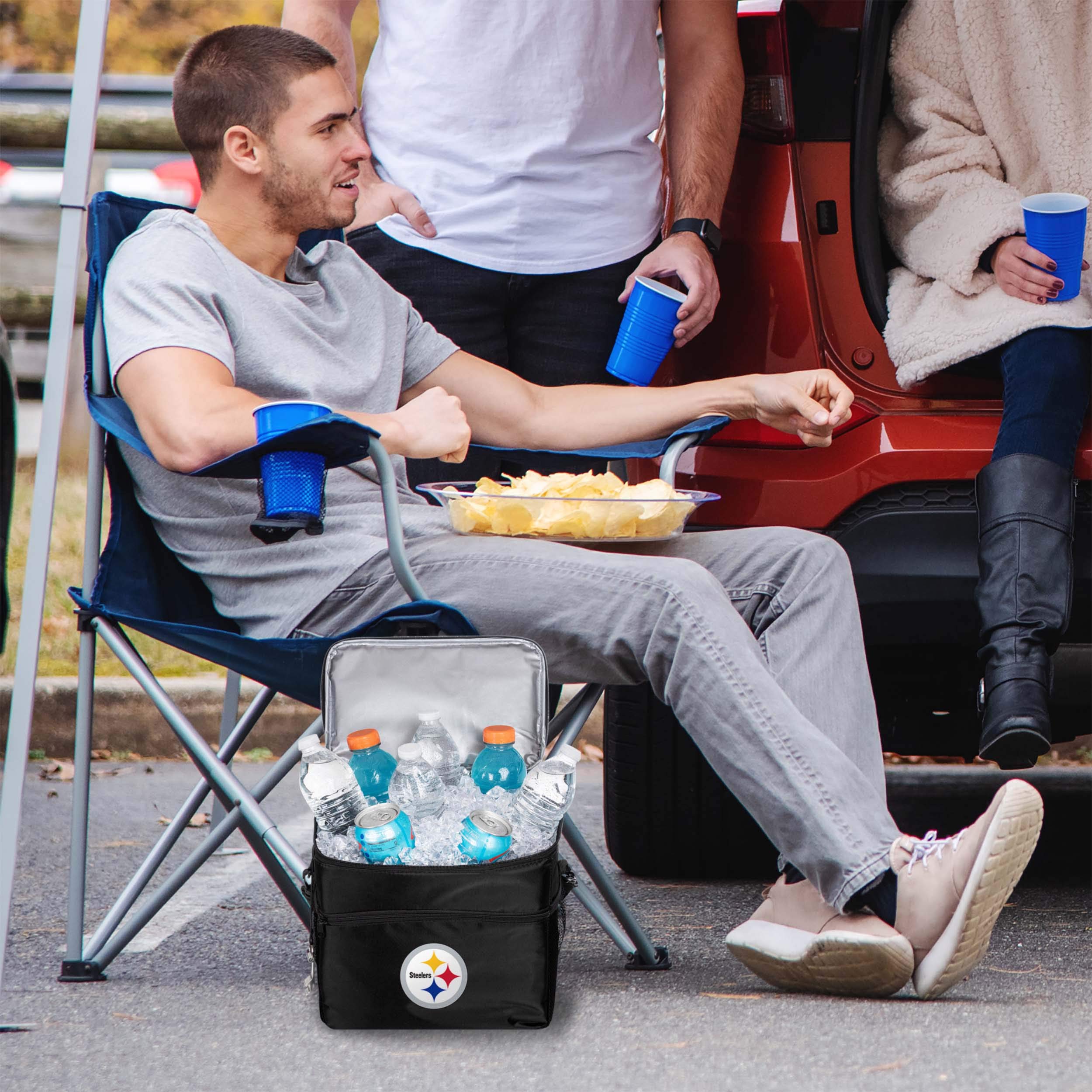 FOCO NFL Team Logo Soft-Sided Insulated 24-Pack Cooler Bag for Tailgating, Picnics, Beach & Outdoor Parties - Officially Licensed Team Merchandise