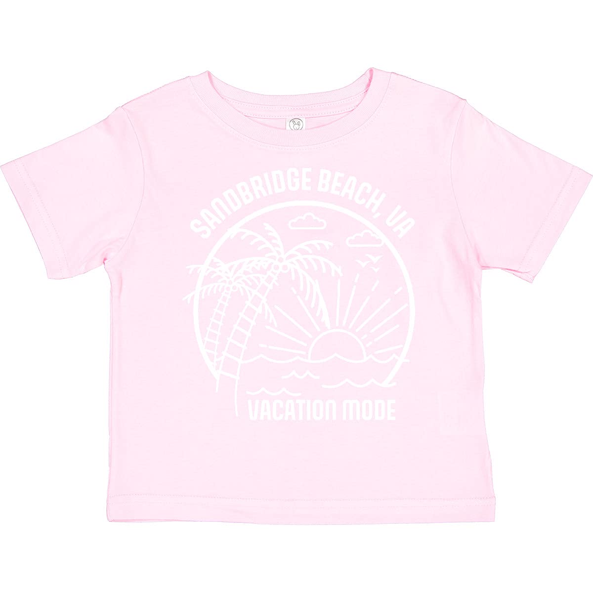 Inktastic Summer Vacation Mode Sandbridge Beach Virginia Toddler T-Shirt - Cute Kids Travel Tee for Beach Trips & Family Vacations