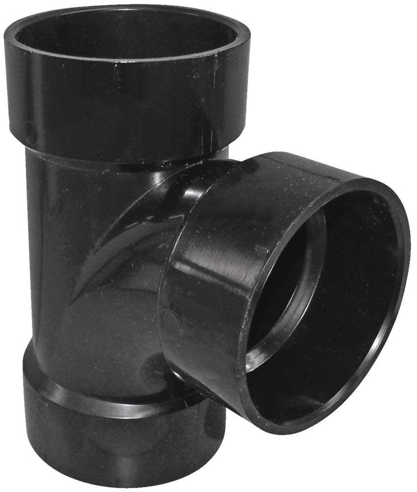 Genova Products 81140 ABS Sanitary Tee 4 Inch - Durable Plumbing Fitting for Waste Water Drainage in Residential & Commercial Buildings