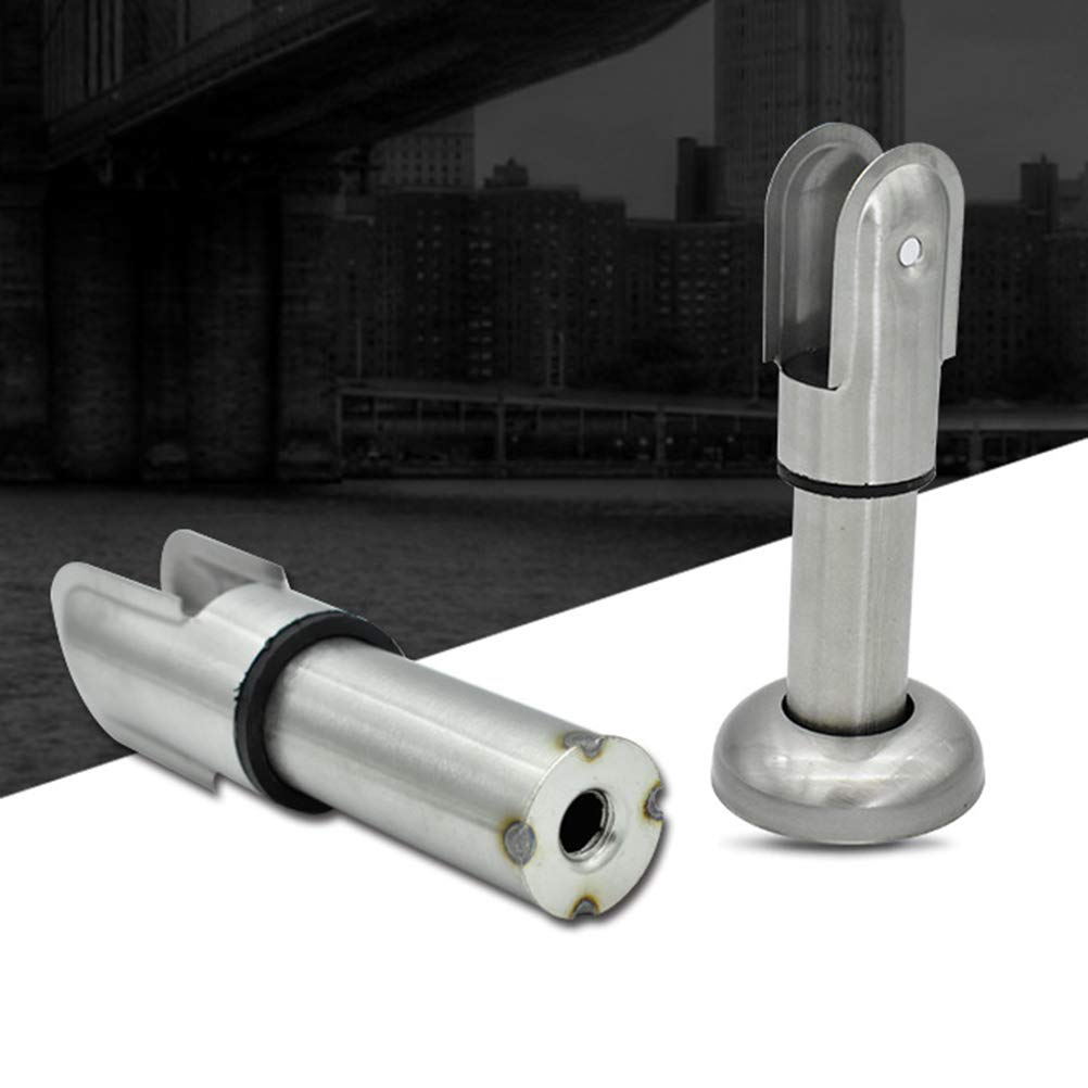 Premium Stainless Steel Restroom Partition Support Bracket - Adjustable Silver Toilet Partition Foot for Bathroom & Commercial Spaces - Durable Wall Mounted Candles Holder & Decor Tripod for Restrooms, Offices, and Public Washrooms