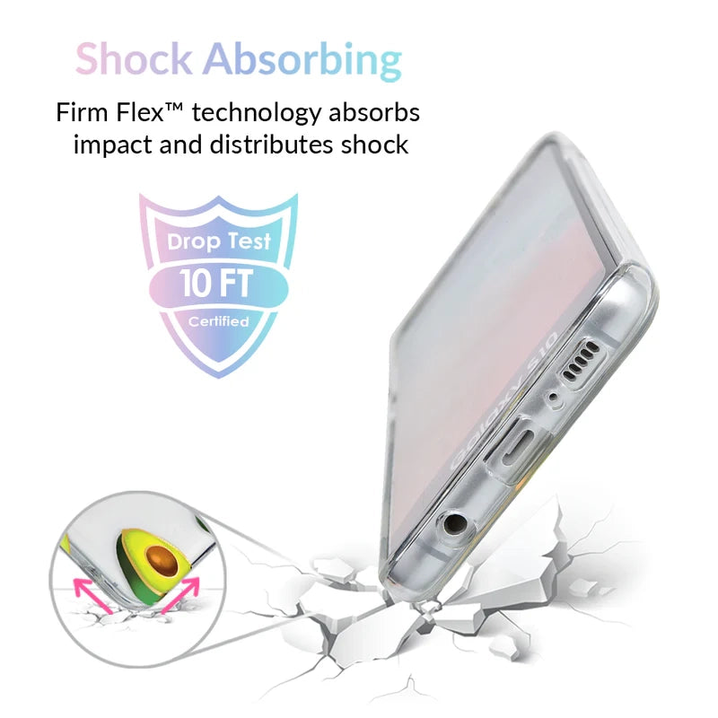 Clear Samsung Galaxy Case with Avocado Design - Slim Protective Phone Cover for Everyday Use & Stylish Protection