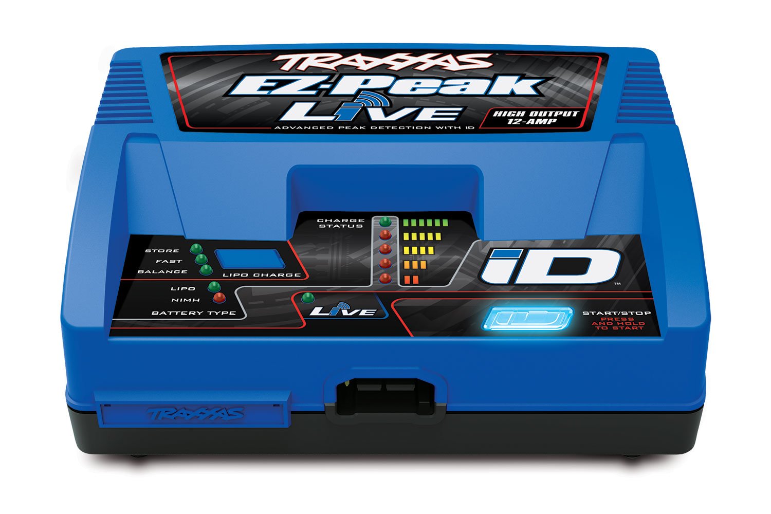 Traxxas 2971 EZ-Peak Live 12-Amp NiMH/LiPo Fast Charger with ID Technology - Smart RC Car Battery Charger for Traxxas Vehicles - Perfect for RC Hobbyists and Racing Enthusiasts