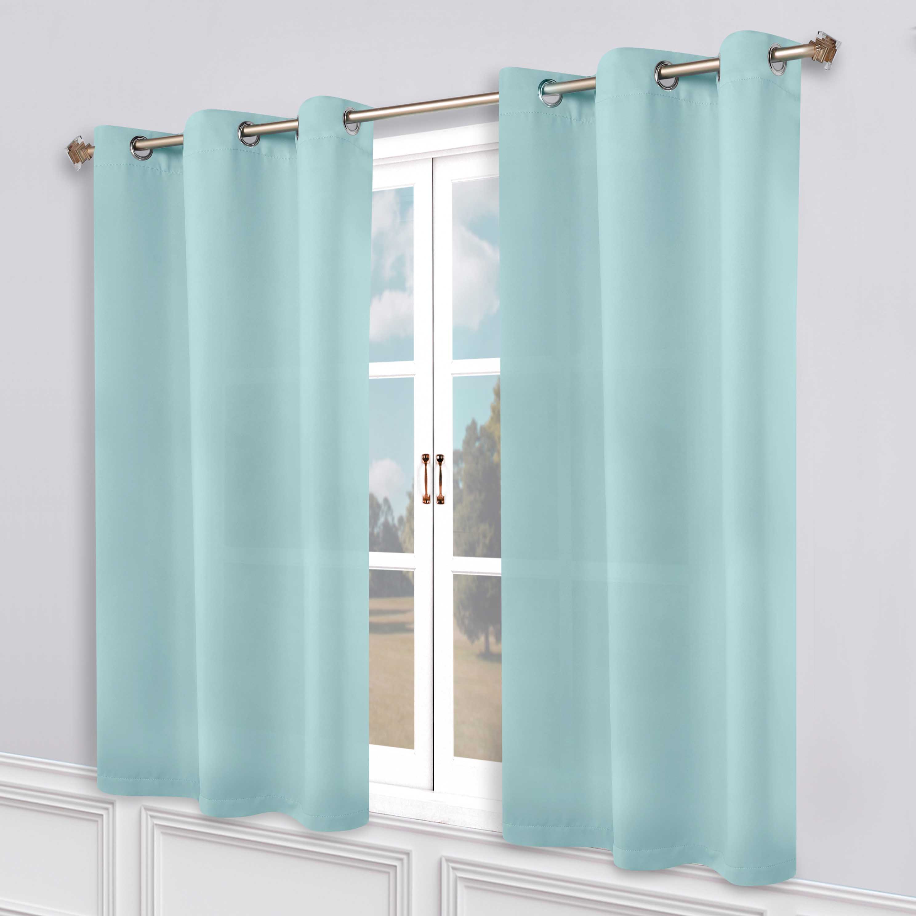 Premium Blackout Curtains Set of 2 - 100% Room Darkening, Machine Washable & Noise Reducing for Bedroom, Nursery & Home Theater