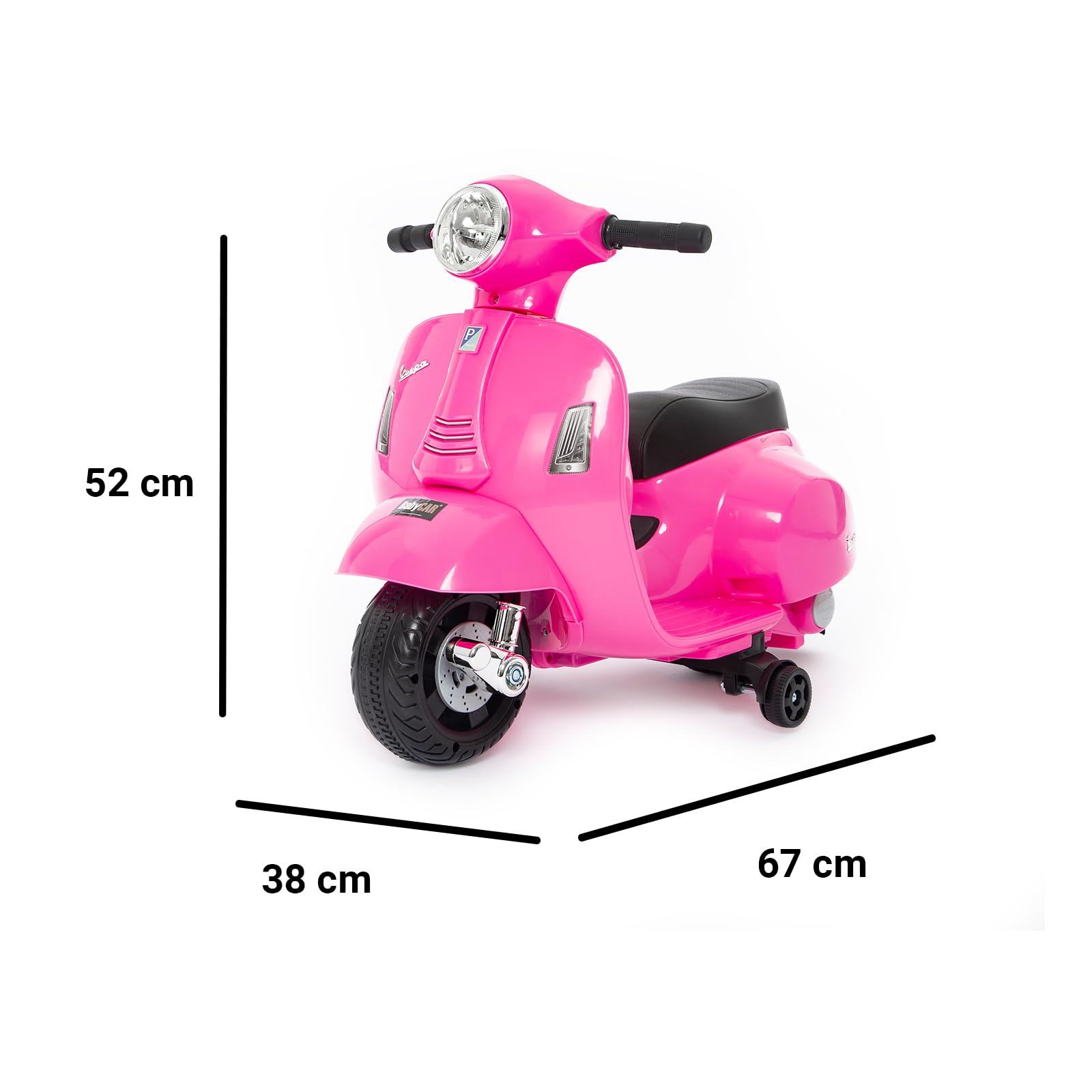 Official Licensed Piaggio Mini Vespa Kids Electric Scooter - 6V Pink Ride-On Toy with LED Lights & Fun Sounds | Perfect Gift for Toddlers Birthday & Outdoor Play