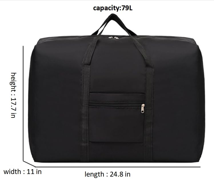 Extra Large Moving Bags with Heavy Duty Zippers & Reinforced Handles - Durable Storage Totes for Clothes, Moving Supplies & Travel Gear | Space Saving Foldable Organizer for Home, Office & Vacation Packing