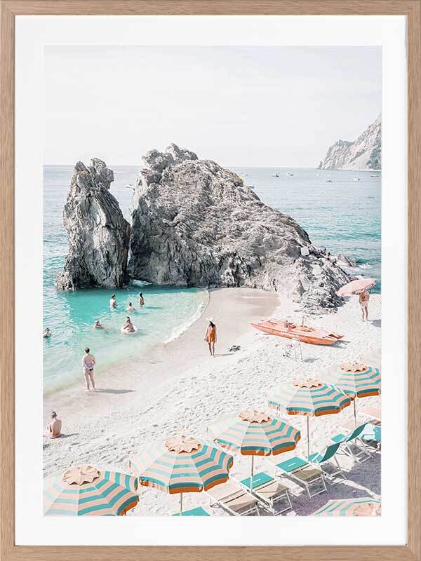 Beautiful A Morning in Positano Framed Art Print - Italian Coastal Wall Decor for Living Room, Bedroom & Office