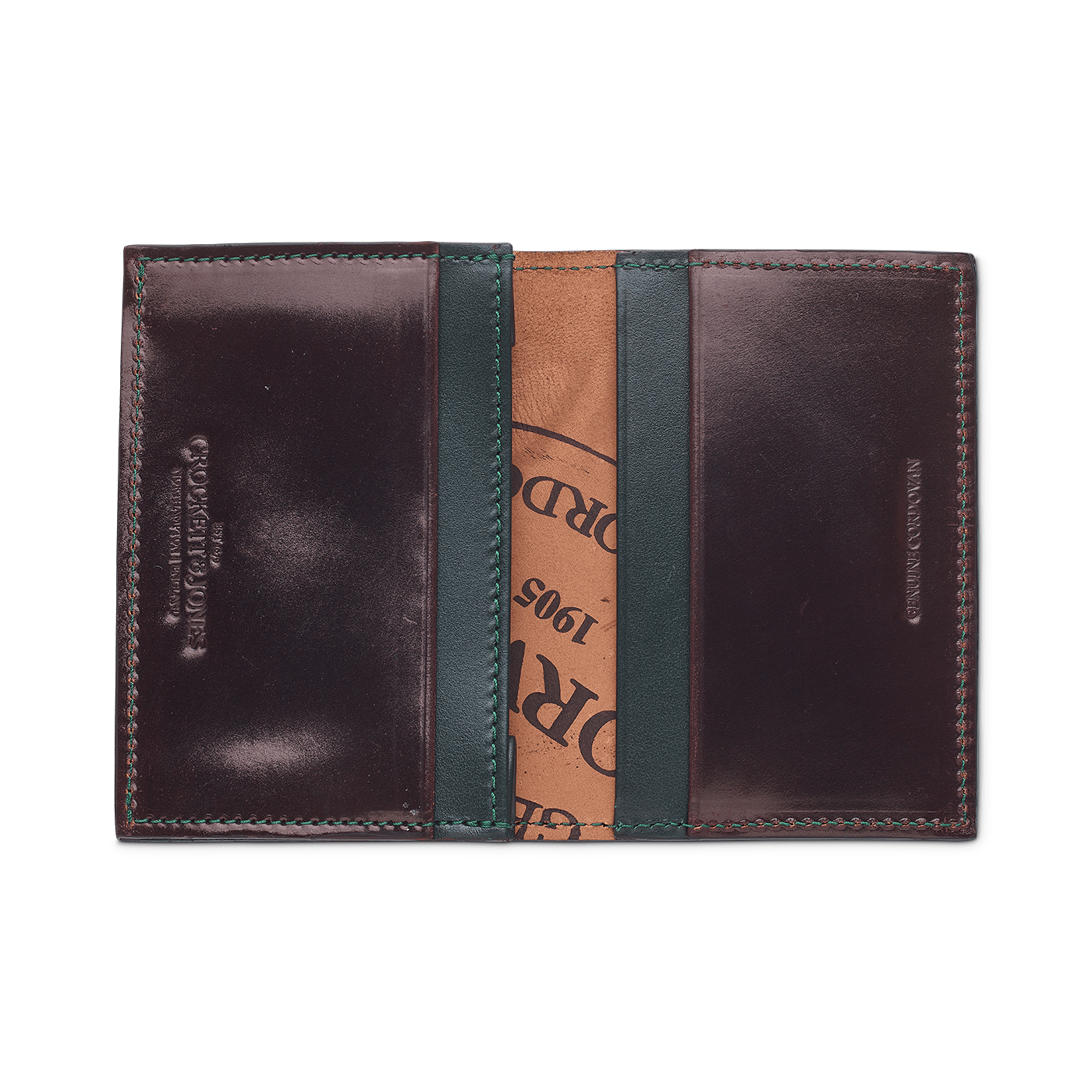 Premium Burgundy Cordovan Leather Folded Card Holder - Slim RFID Blocking Wallet for Men & Women - Perfect for Business, Travel & Everyday Use