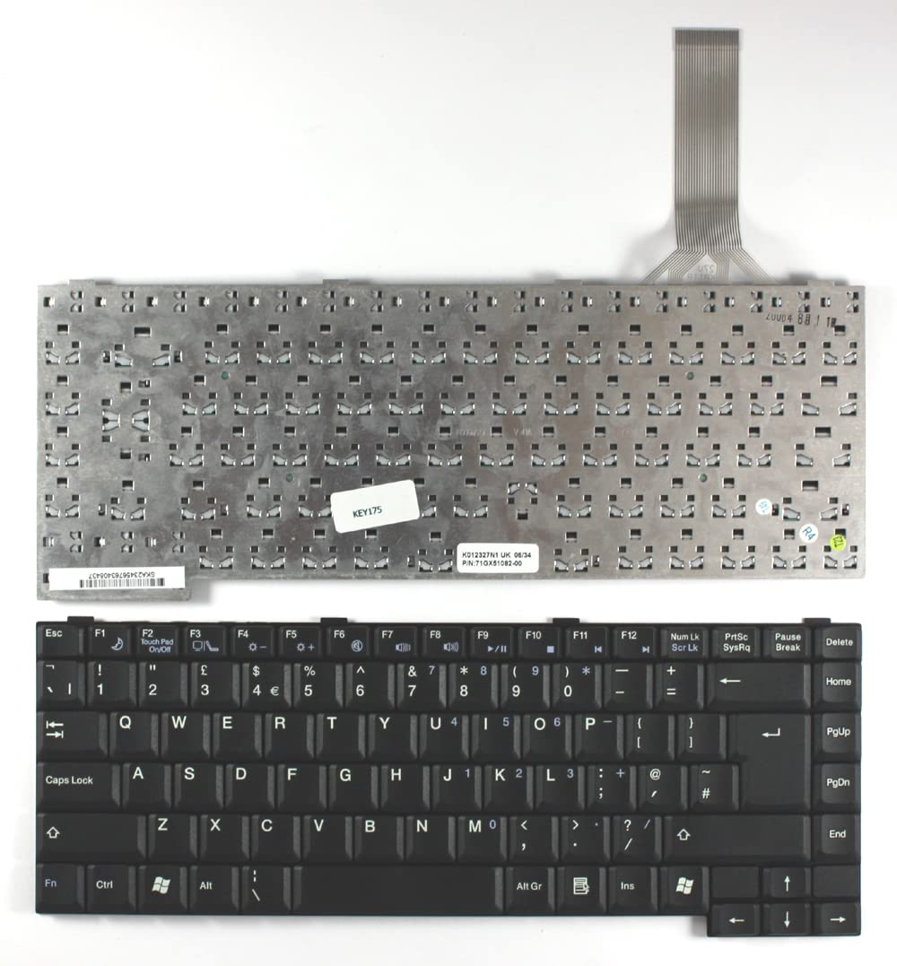 Advent 7001 UK Layout Black Replacement Laptop Keyboard - Compatible with Keyboard4Laptops | Perfect for Typing, Gaming & Office Work
