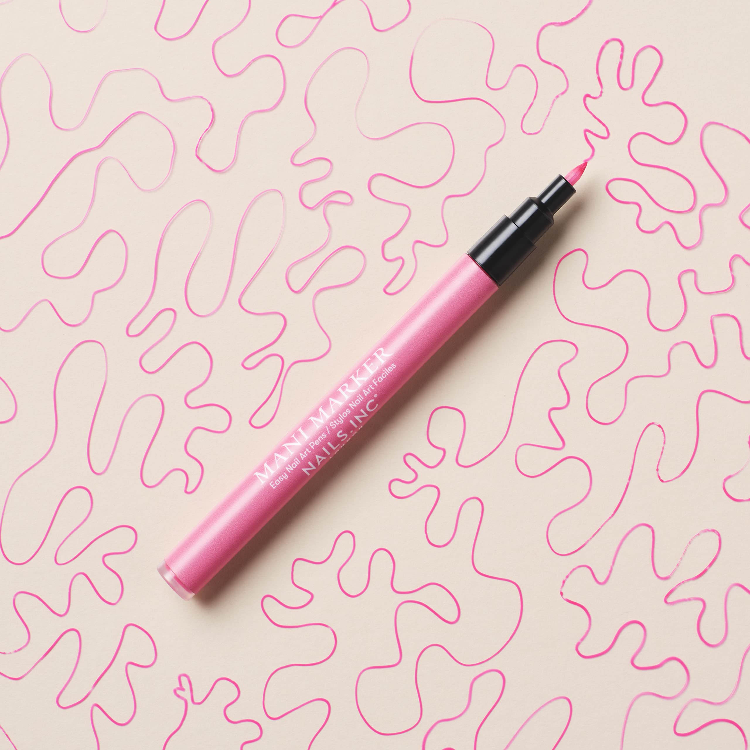 Nails.INC Bubblegum Pink Mani Marker Nail Art Pen - Quick Dry, Long Lasting Nail Polish Pen for Easy At-Home Manicures & Nail Art Designs | Perfect for Parties, Weddings & Everyday Wear
