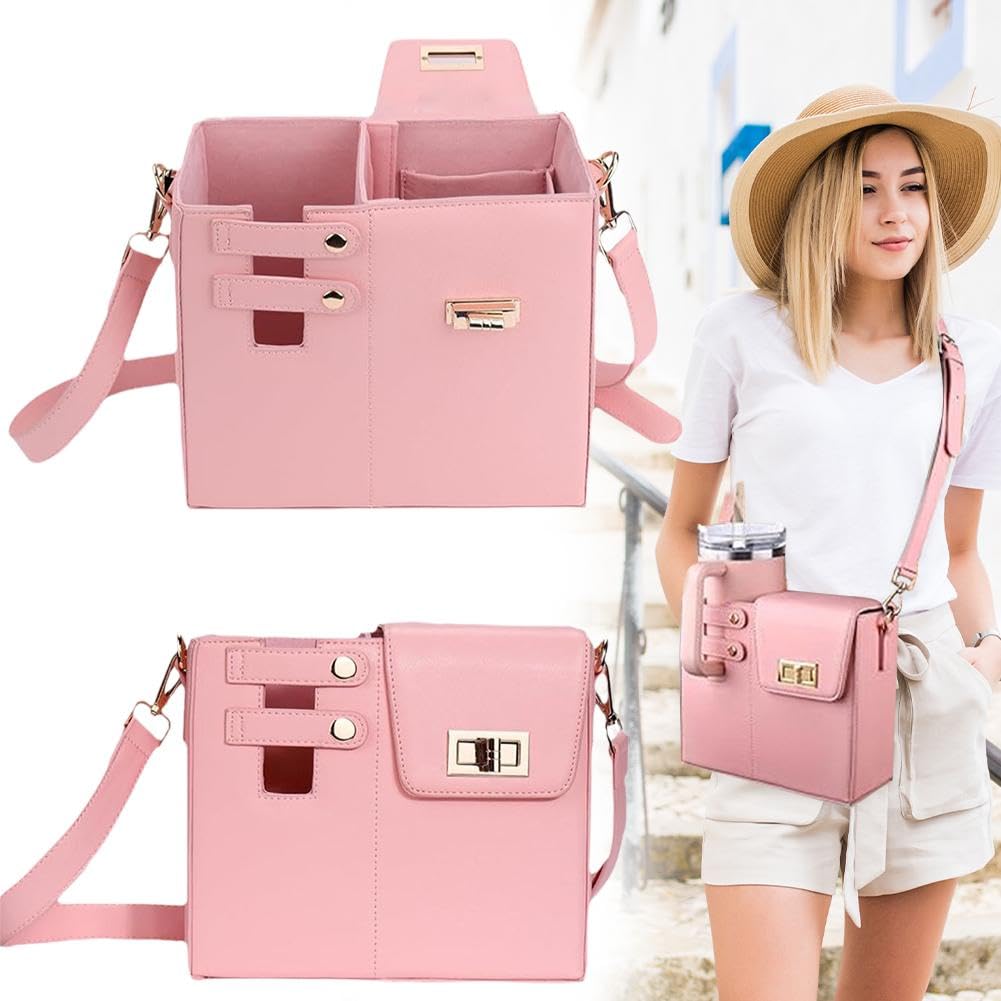 Portable Crossbody Water Bottle Bag - Adjustable Strap for Outdoor & Travel