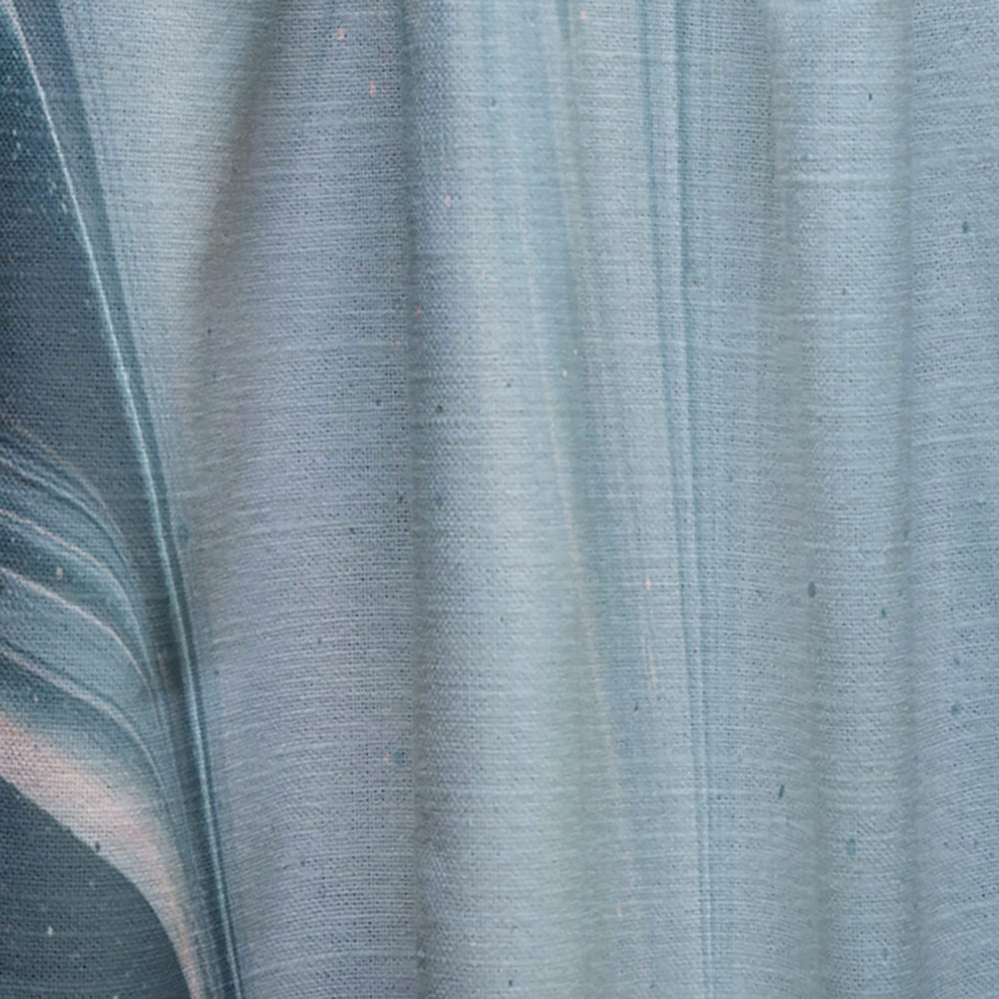 DesignQ Blue Modern Water I Thermal Insulated Curtains - Single Panel 52x108 - Elegant Window Treatments for Bedroom & Living Room | Perfect for Energy Efficiency & Light Control