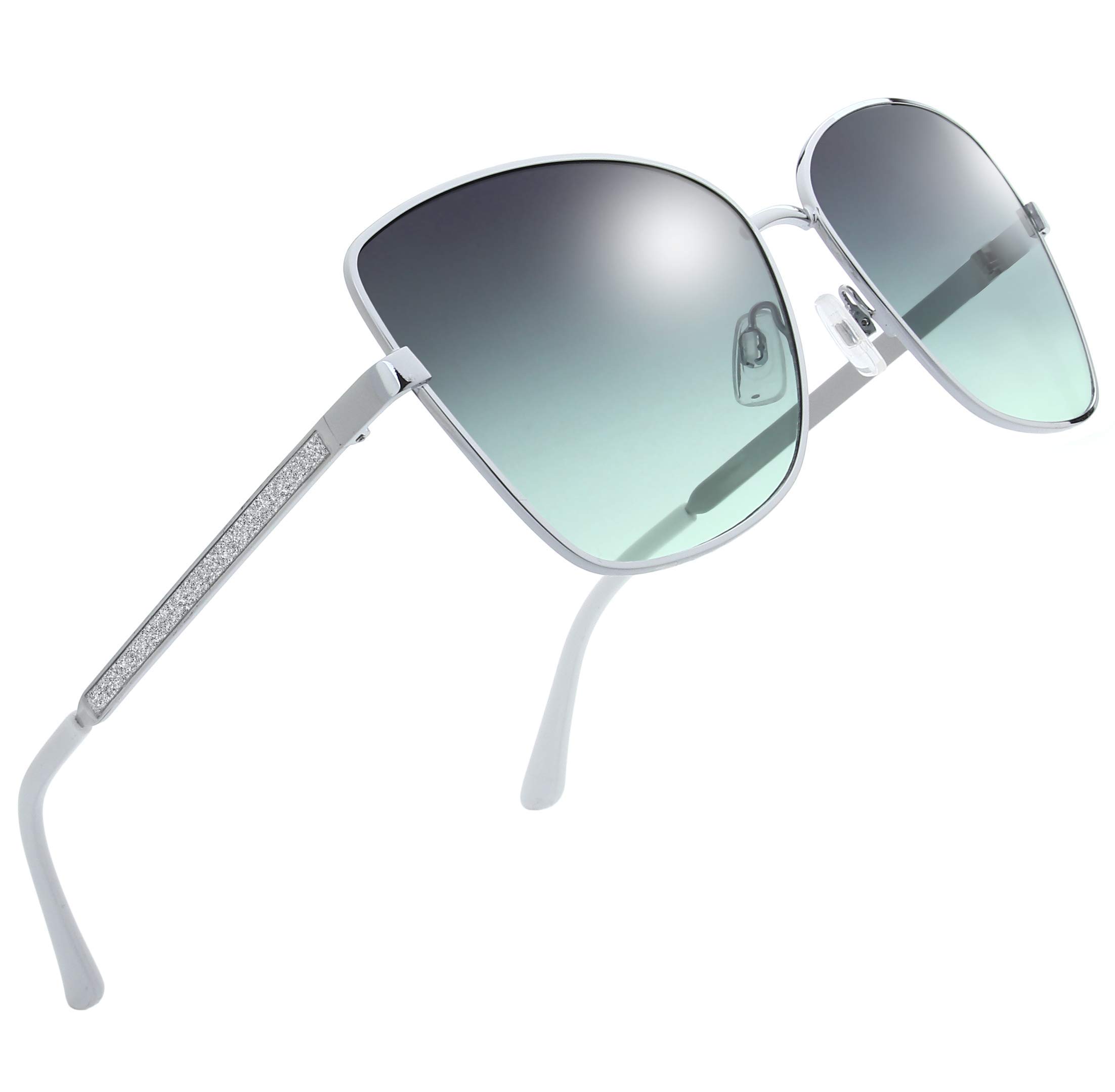 Elegant Women's Classic Crystal Sunglasses - UV Protection Fashion Shades for Women - Perfect Gift Box for Birthday, Wedding & Outdoor Activities