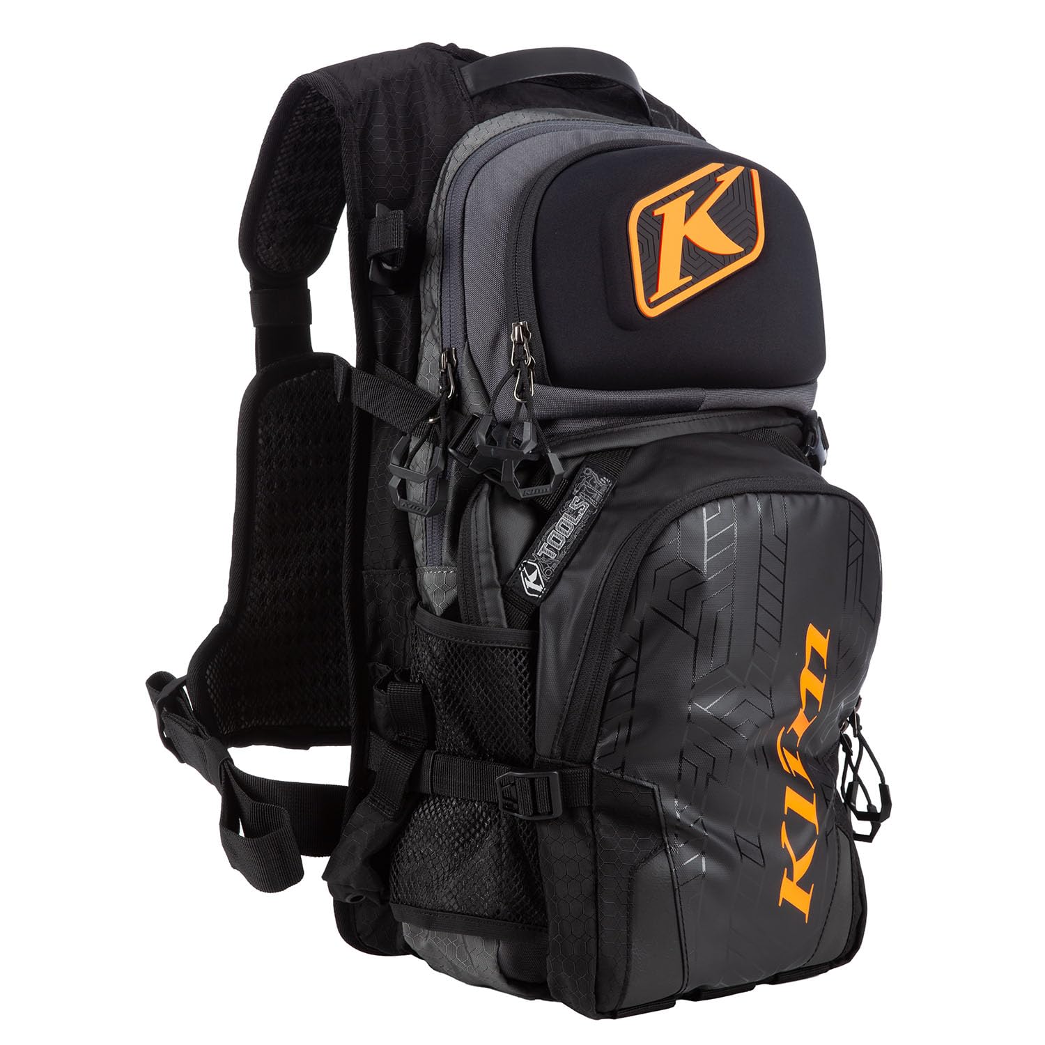 KLIM Nac Pak Technical Backpack - Waterproof Hiking Backpack 40L with Laptop Sleeve, Strike Orange - Perfect for Outdoor Adventures, Camping & Travel