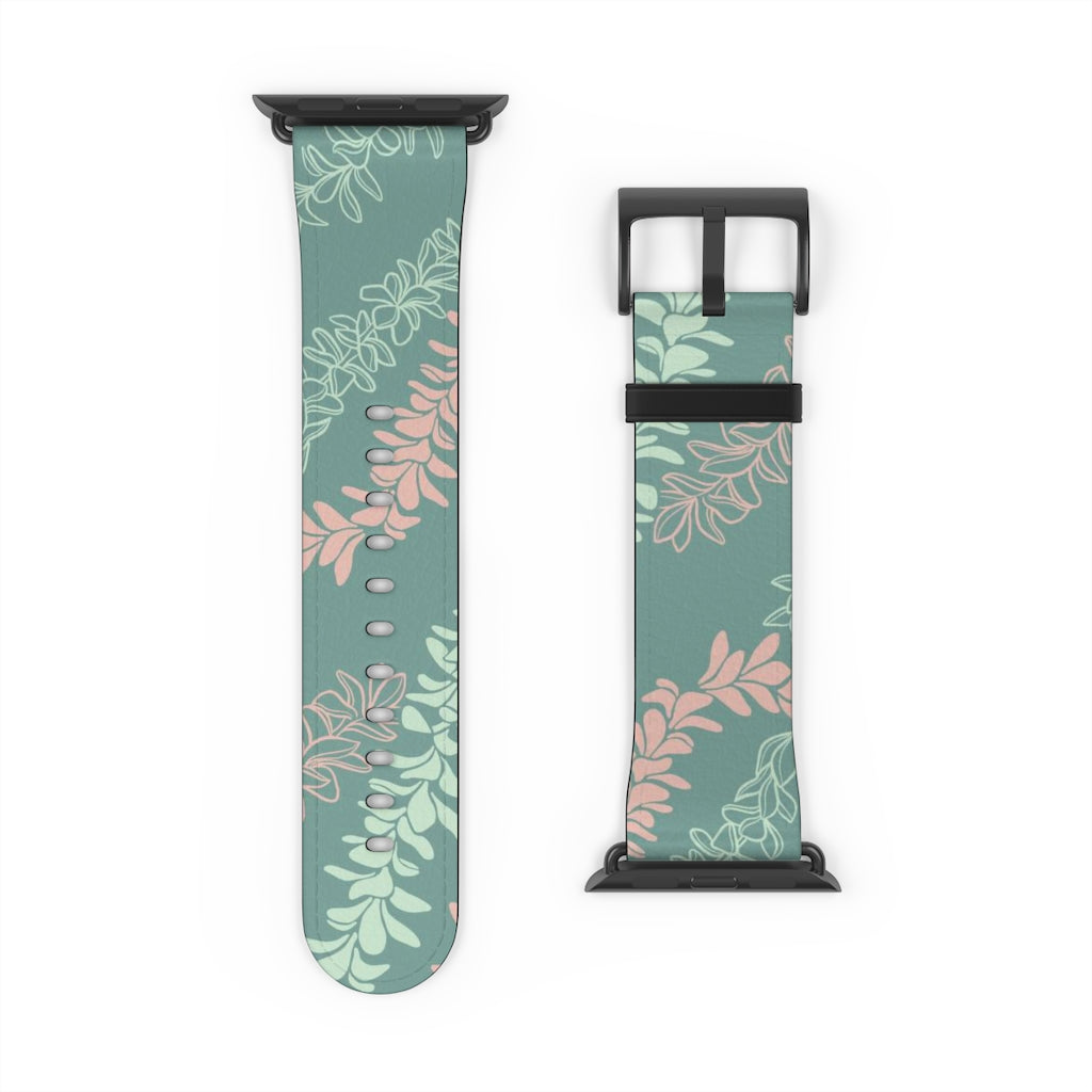 Groovy Pua Melia Watch Band - Premium Replacement Strap for Apple Watch, Fitbit & Samsung Galaxy - Soft Silicone, Adjustable, Comfortable for Workout, Running & Daily Wear