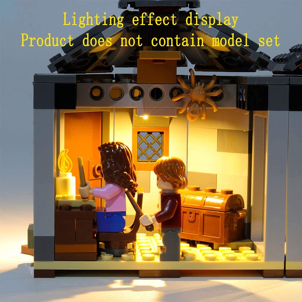 GEAMENT LED Light Kit for Hagrid's Hut Buckbeak's Rescue - Compatible with Lego Harry Potter 75947 (Model Set Not Included) - Perfect for Harry Potter Fans & LEGO Collectors to Enhance Display & Night Lighting