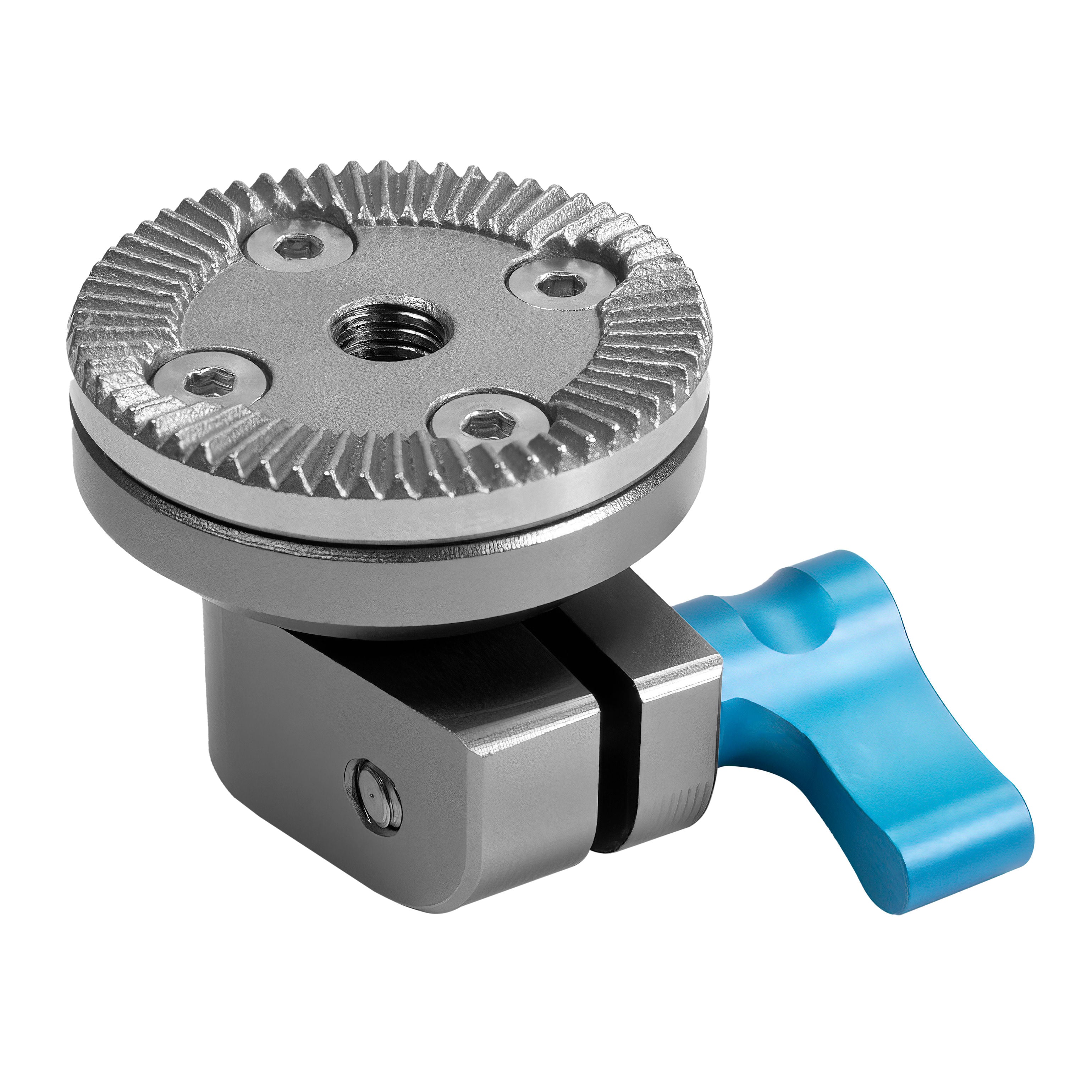 Kondor Blue Rosette Single Rod Clamp (Space Gray) - Camera Rig Accessory for DSLR & Mirrorless Filmmaking | Perfect for Vlogging, Cinema & Studio Production