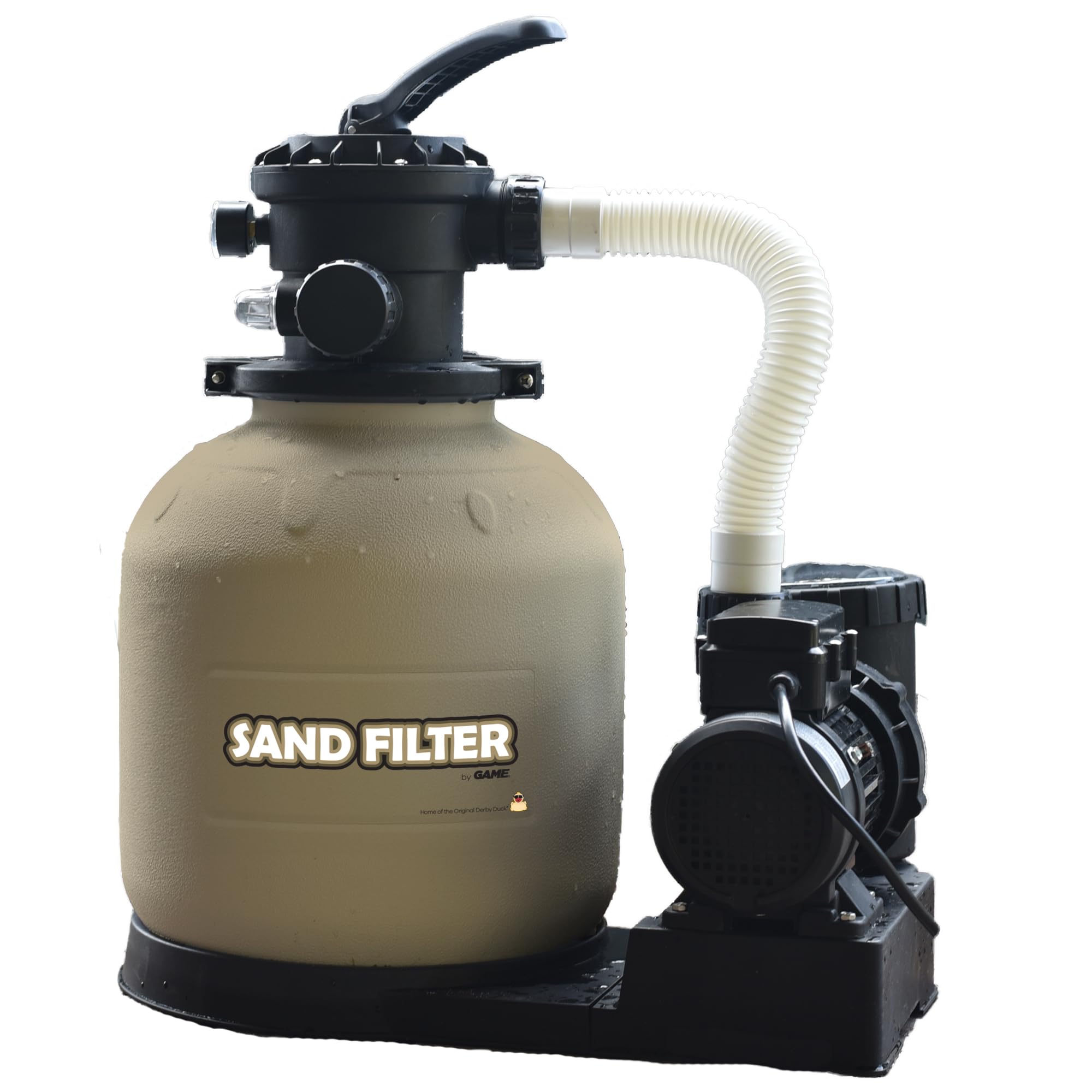 GAME 7011-E 16-Inch Above Ground Pool Sand Filter System with Digital Timer | 120 LB Sand Capacity, 3/4 HP Pump & Motor, 3698 GPH Flow Rate | Perfect for Backyard Swimming Pools, Inground Pools & Spa Filtration
