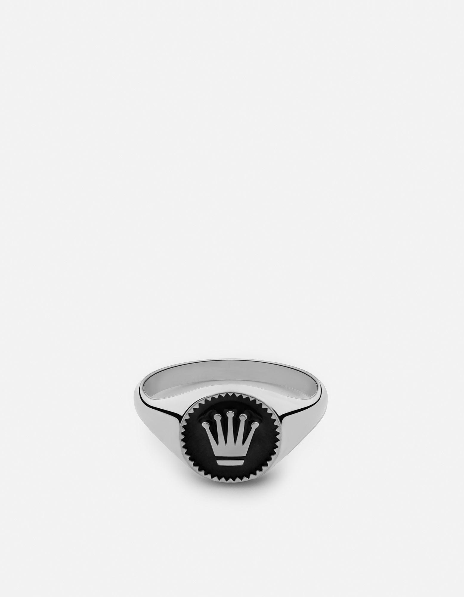 Empire Ring - Sterling Silver & Black Plated Band for Men & Women | Elegant Jewelry for Weddings, Parties & Everyday Wear