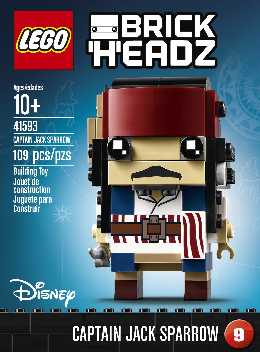 LEGO BrickHeadz Jack Sparrow Building Kit for Disney Fans