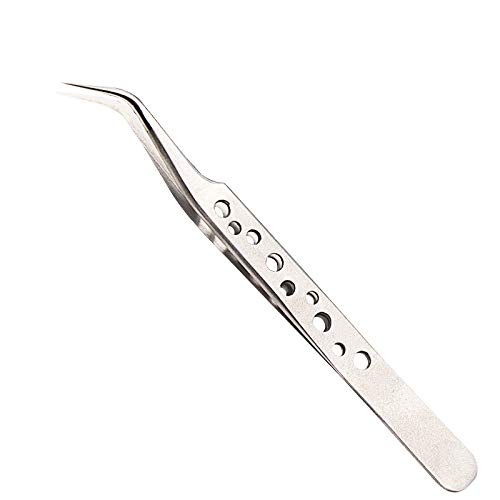 Premium Stainless Steel Non-Magnetic Eyelash Extension Tweezers - Professional 3D Lash Tweezer for False Eyelash Application - Perfect for Salon, Home Use & DIY Beauty