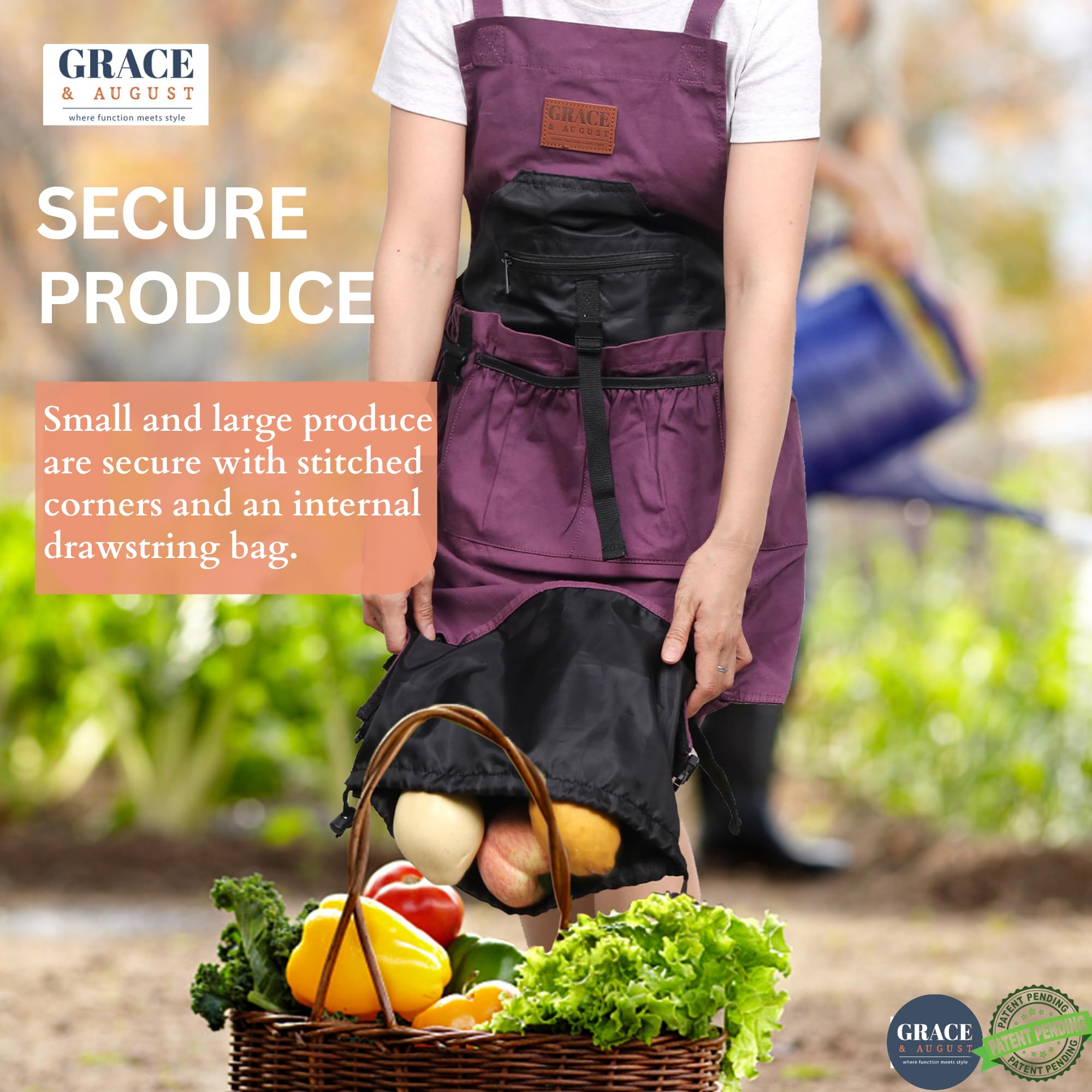 Durable Gardening Apron with 7 Pockets & Internal Drawstring Bag for Women & Men - Waterproof Work Apron for Planting, Harvesting, Cooking & DIY Projects - Perfect Gardening Gift for Outdoor Enthusiasts