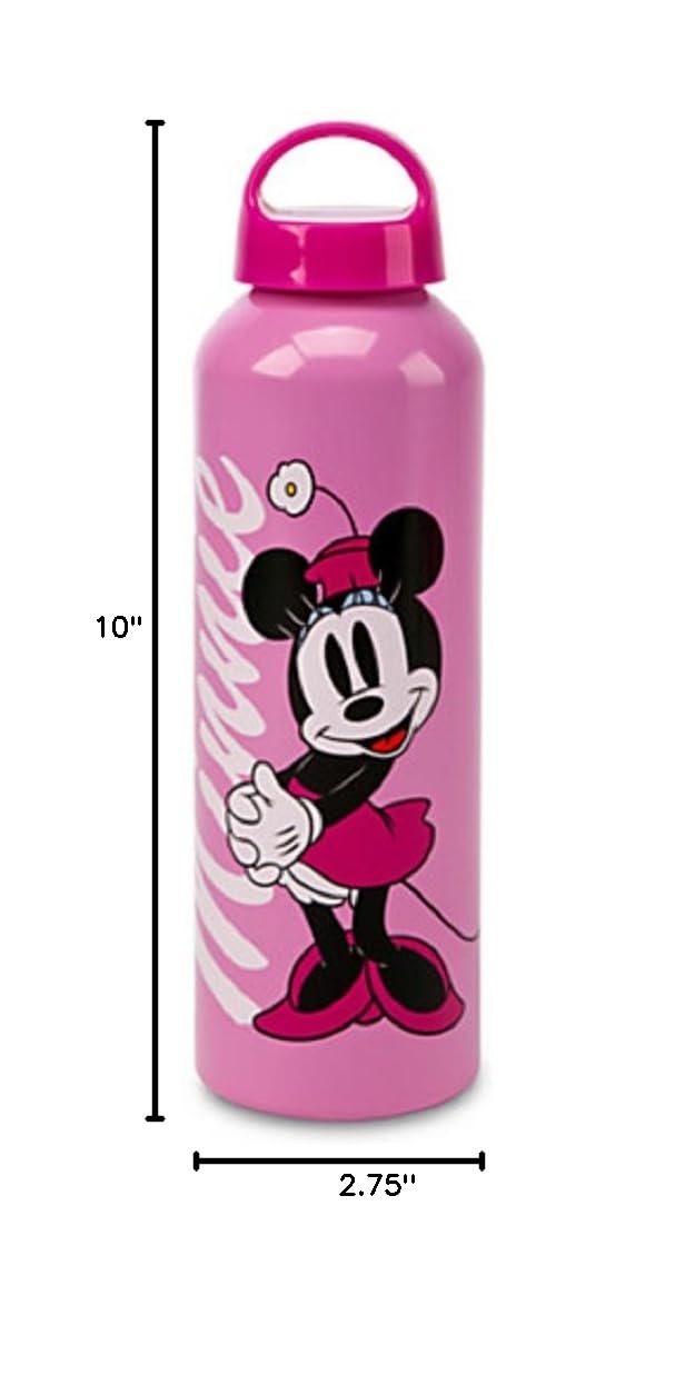 Minnie Mouse Insulated Water Bottle with Neoprene Sleeve - 16oz Stainless Steel Kids Water Bottle for School, Travel & Outdoor Activities