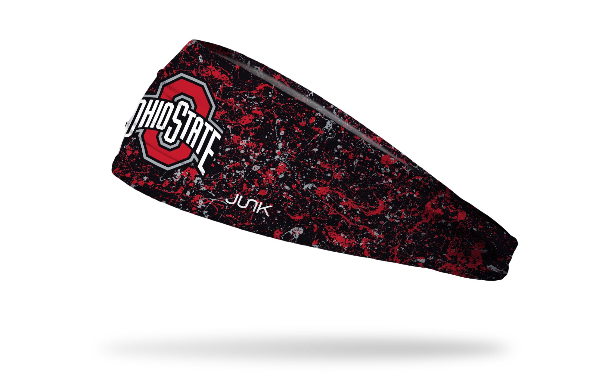 Ohio State Buckeyes Splatter Black Big Bang Lite Headband - Adjustable Sports Headband for Running, Basketball & Workouts - Perfect for Fans & Athletes