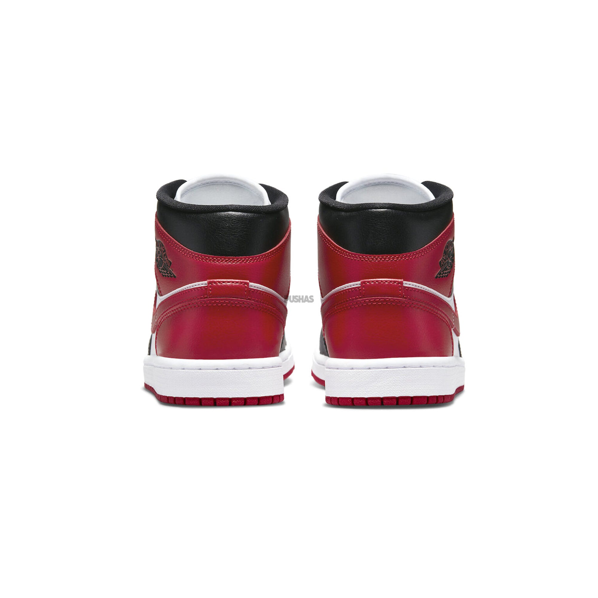 Air Jordan 1 Mid 'Alternate Bred Toe' Women's Basketball Shoes (2022) - Red & Black Sneakers for Casual Wear, Street Fashion & Gym Workouts