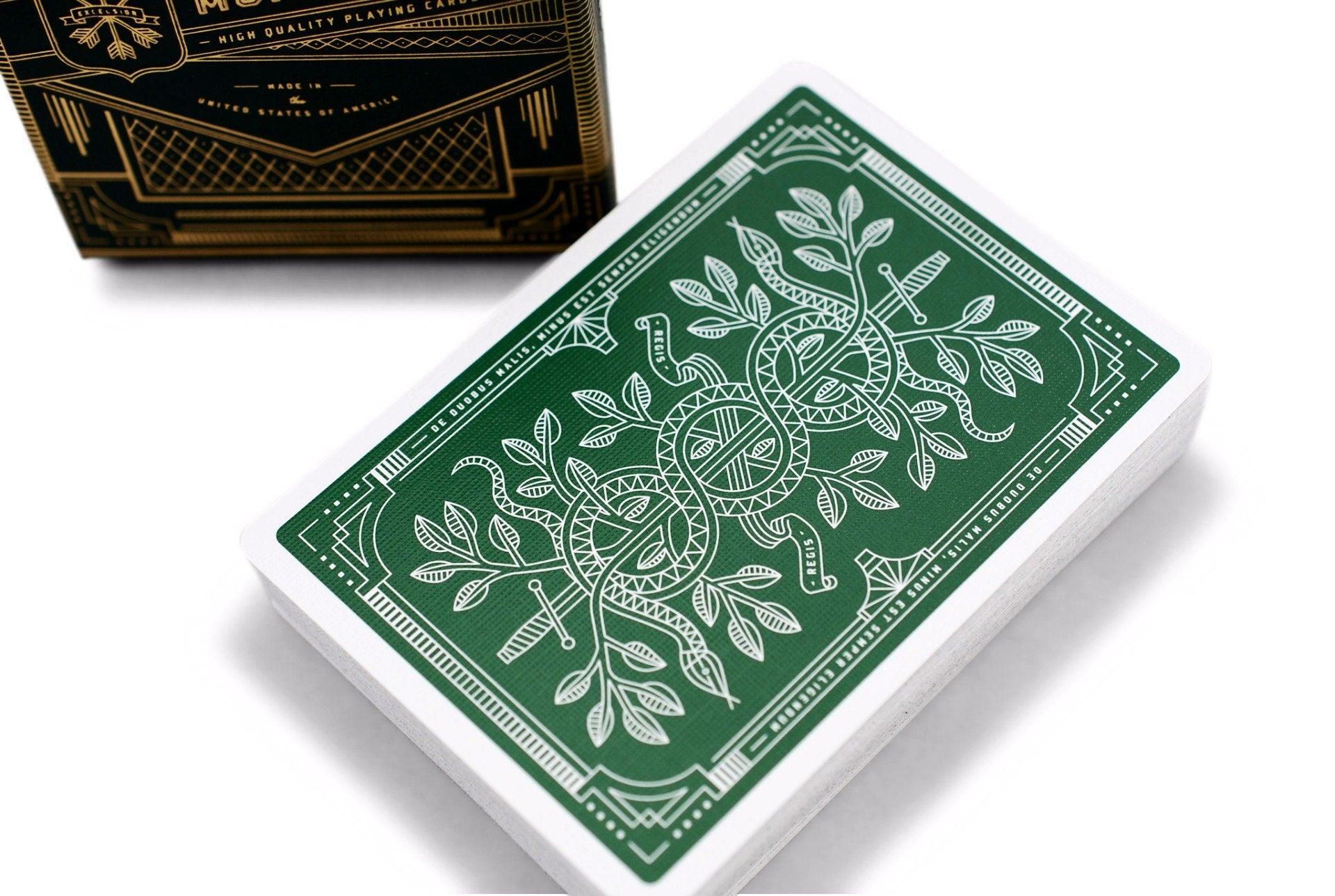 Premium Green Monarchs Playing Cards - Elegant & Durable Poker Deck for Magic Tricks, Cardistry & Casino Nights - Perfect for Game Nights, Poker Parties & Professional Performances