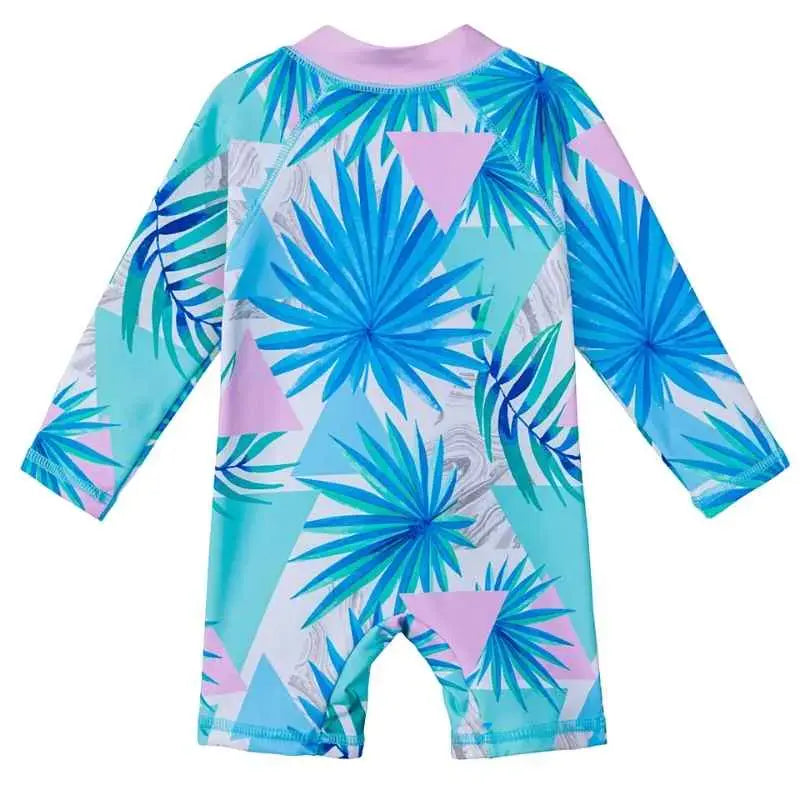 Baby One Piece Swimwear with Long Sleeves - UPF 50+ Sun Protection Wetsuit for Infants & Toddlers - Perfect for Beach, Pool & Water Play