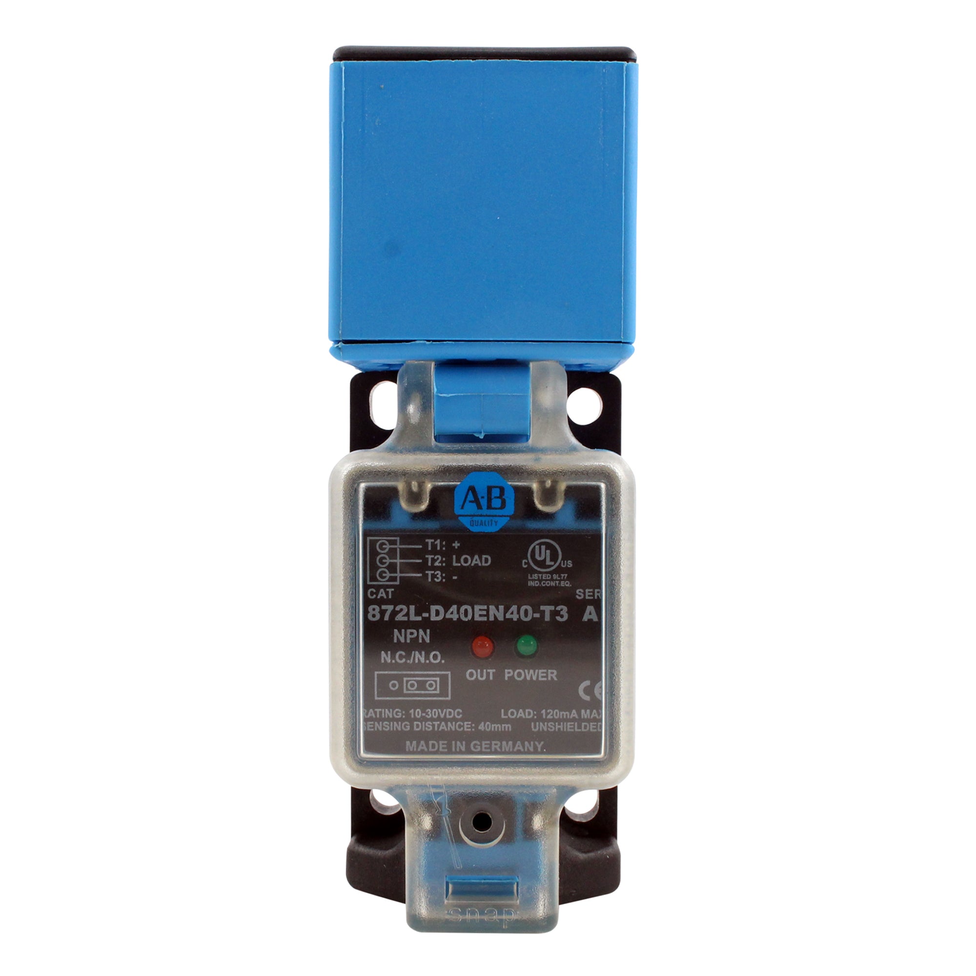ALLEN BRADLEY 872L-D40EN40-T3 Inductive Proximity Sensor, Series A, 10-30VDC - Industrial Automation & Machine Safety Sensing Solution