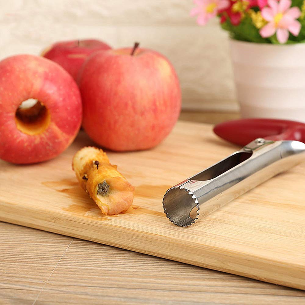 AKIRO Stainless Steel Apple Corer & Fruit Seeder - Easy Twist Core Remover Tool for Apples, Pears & Vegetables | Perfect for Baking, Cooking & Healthy Snack Prep