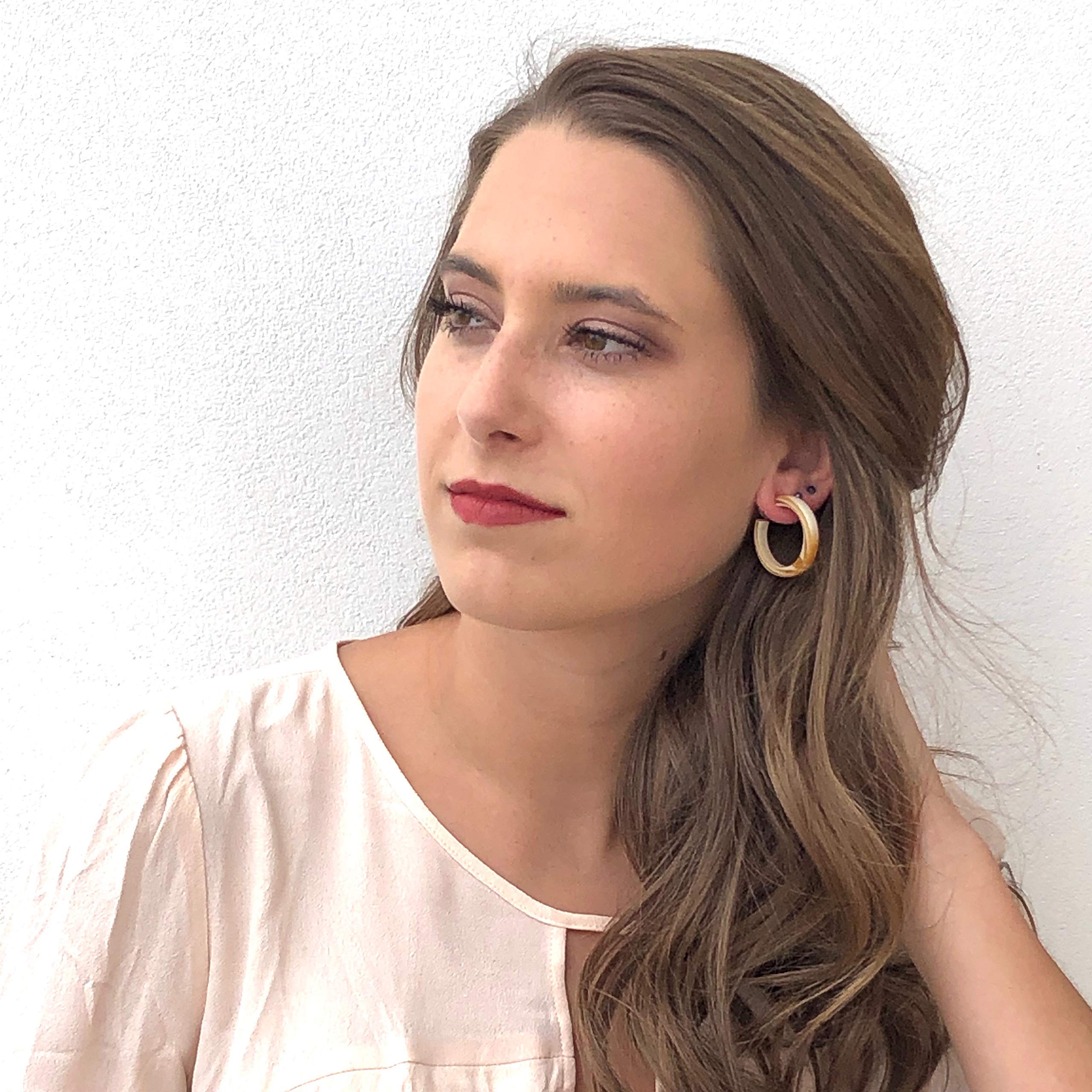 Vintage Yellow and Cream Striped Marbled Lucite Hoop Earrings for Women - Retro 1950s Pin Up Style Jewelry - Perfect for Parties, Weddings & Everyday Wear