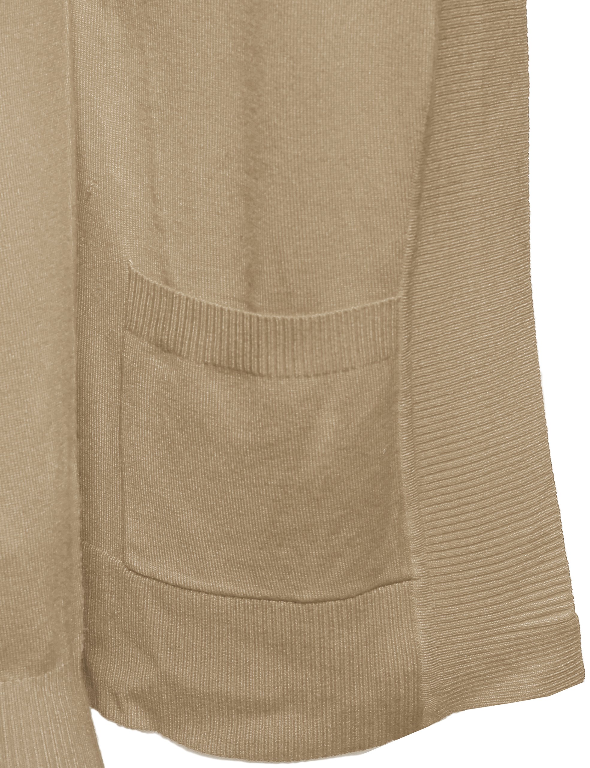 Women's Soft Stretch Open Front Knit Cardigan - Lightweight Comfortable Wrap Sweater for Casual Wear, Office & Lounge